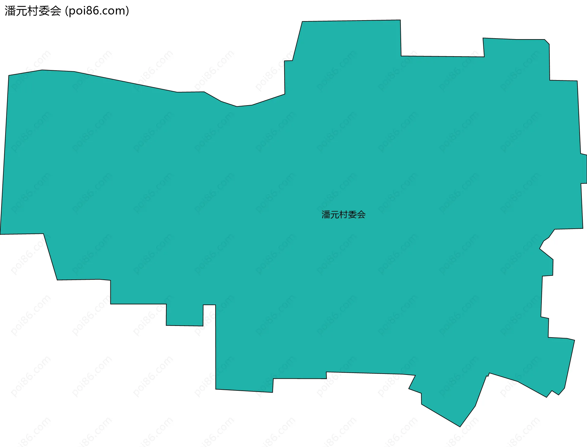 潘元村委会边界地图