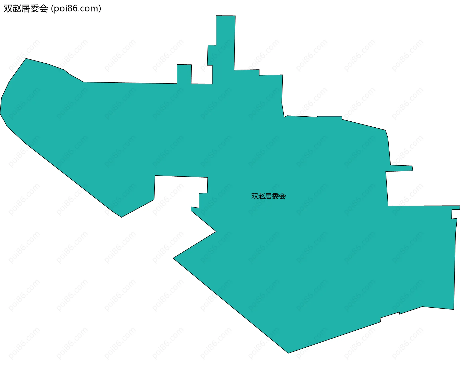 双赵居委会边界地图