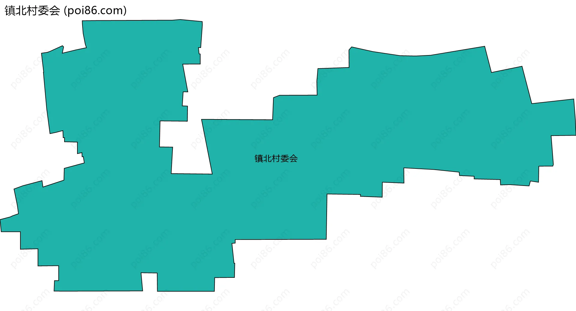 镇北村委会边界地图