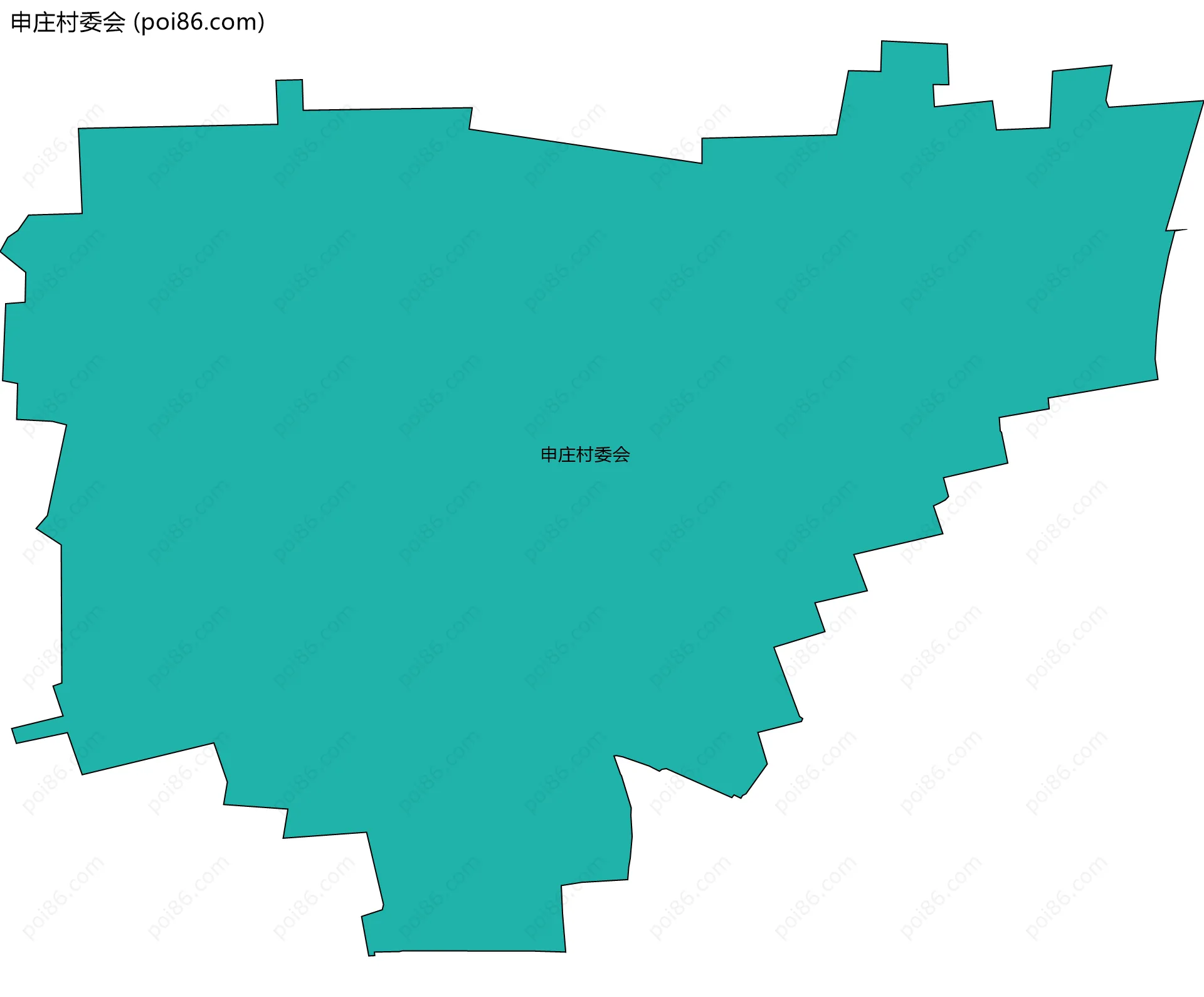 申庄村委会边界地图