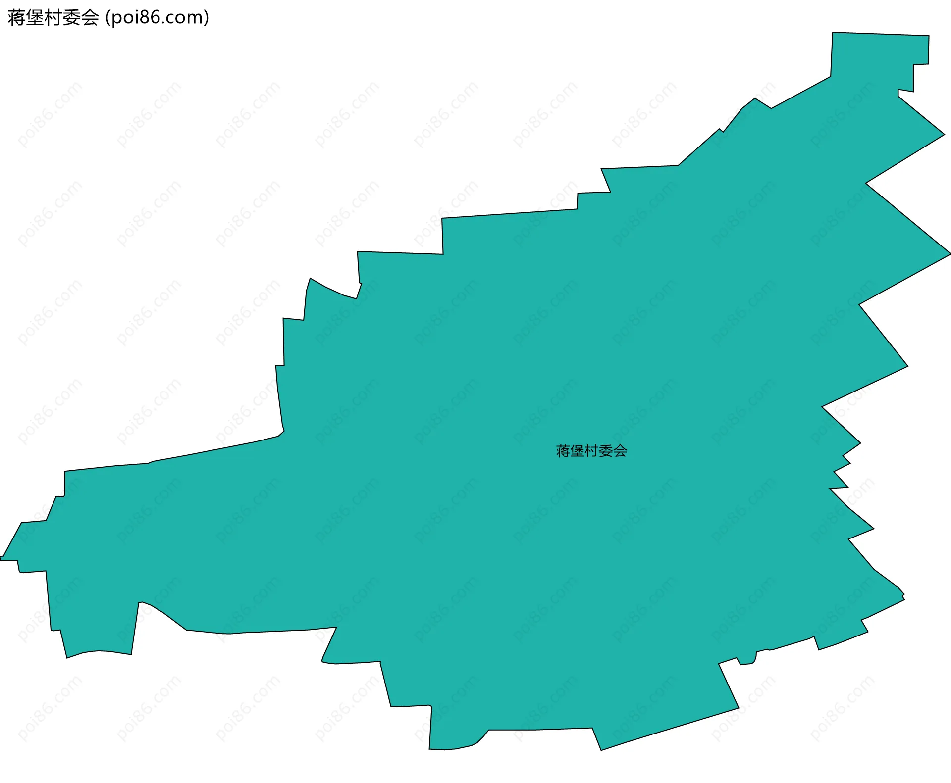 蒋堡村委会边界地图
