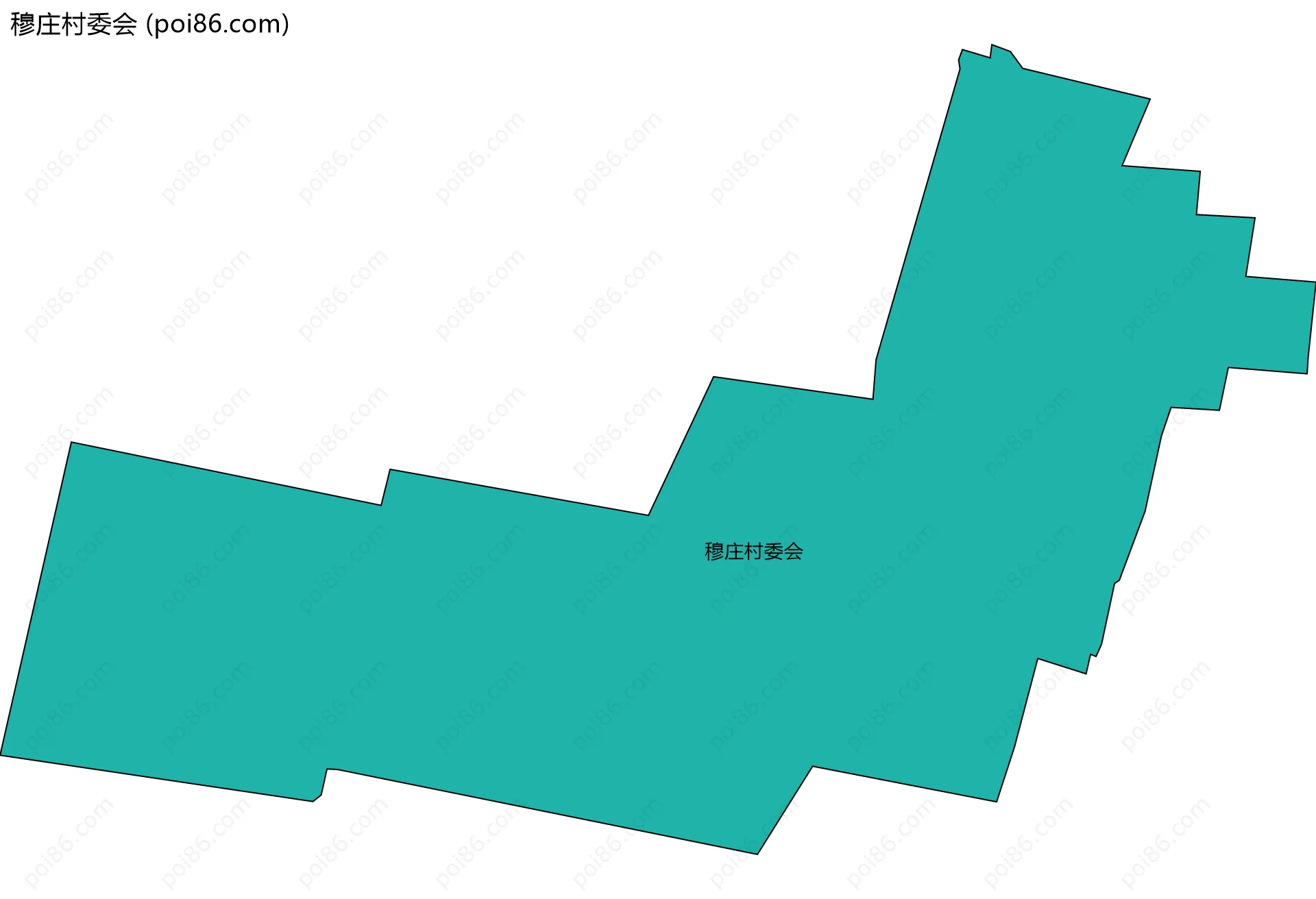 穆庄村委会边界地图