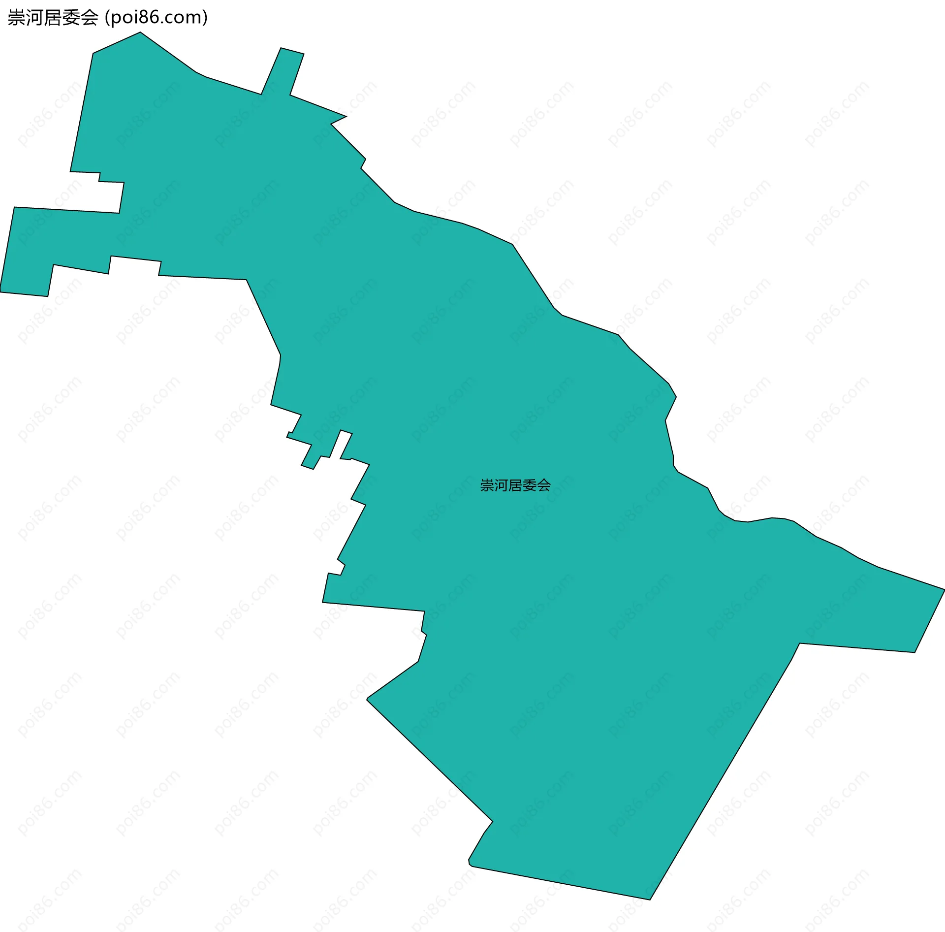 崇河居委会边界地图