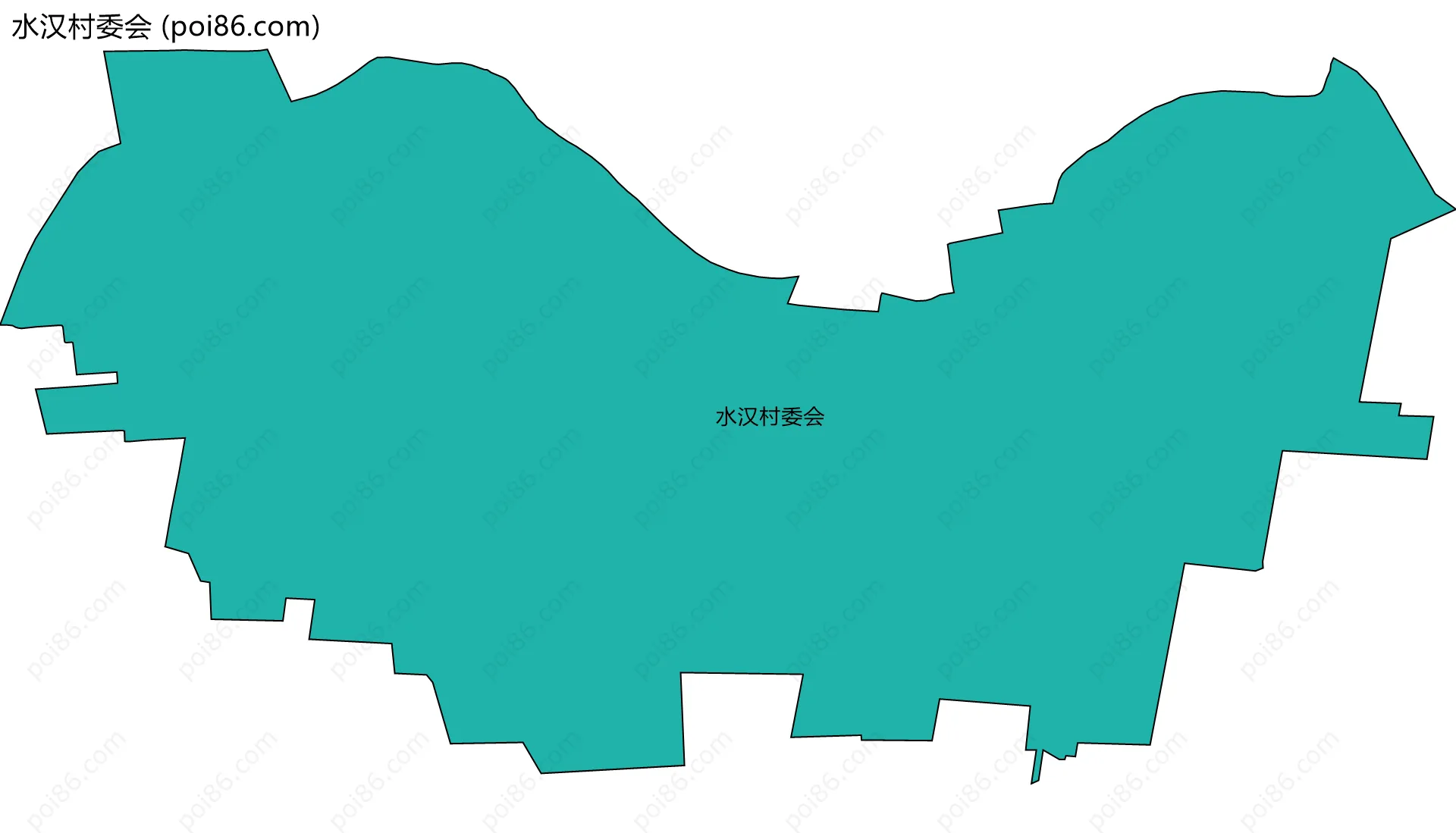 水汉村委会边界地图