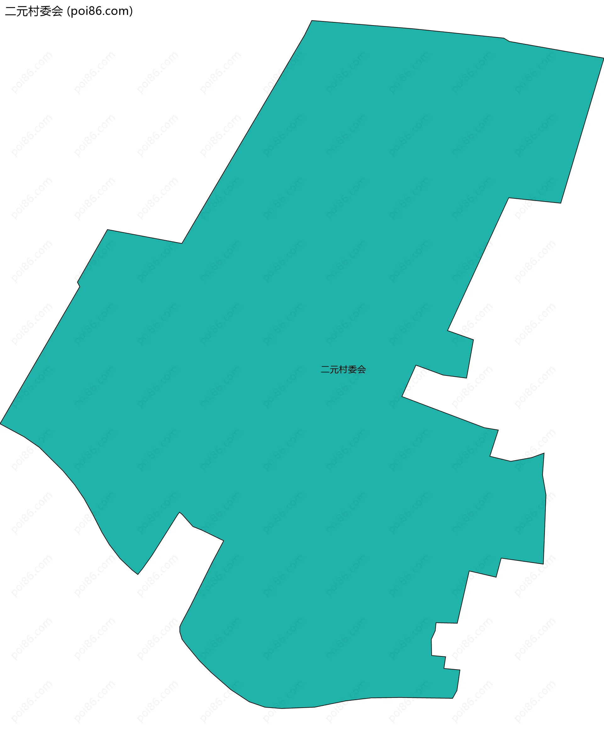 二元村委会边界地图