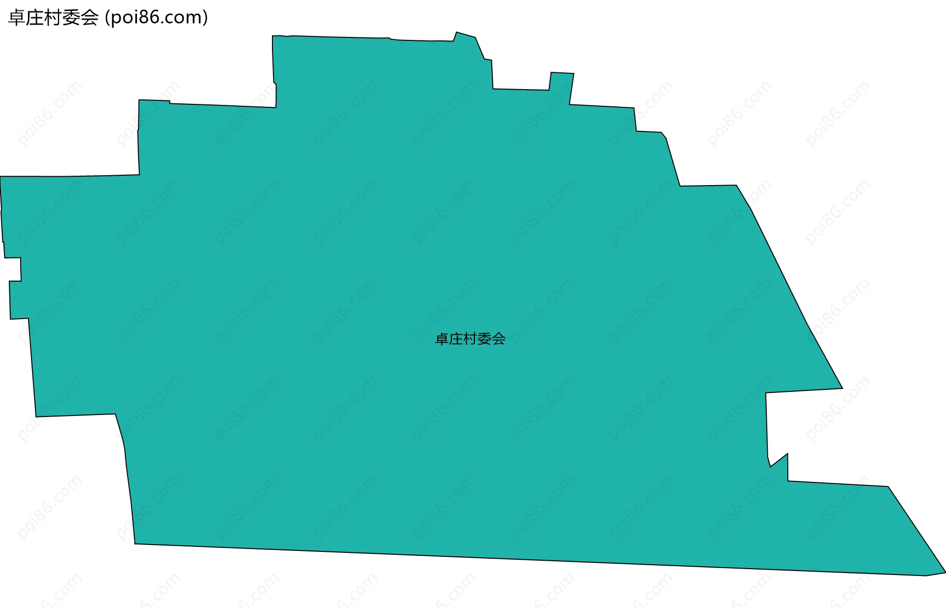 卓庄村委会边界地图