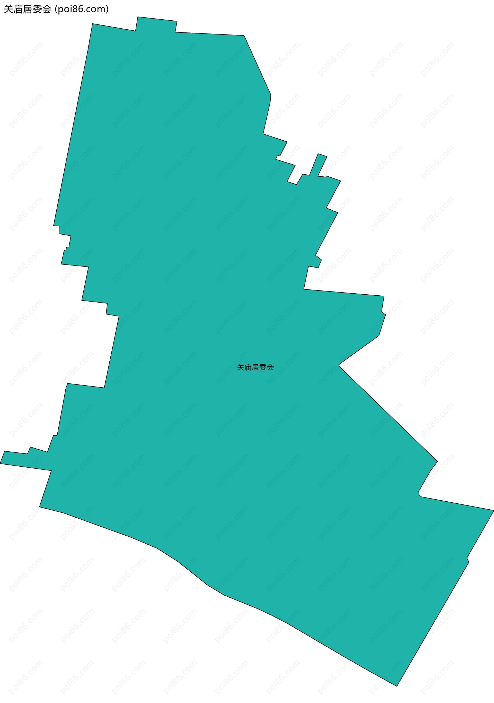关庙居委会边界地图