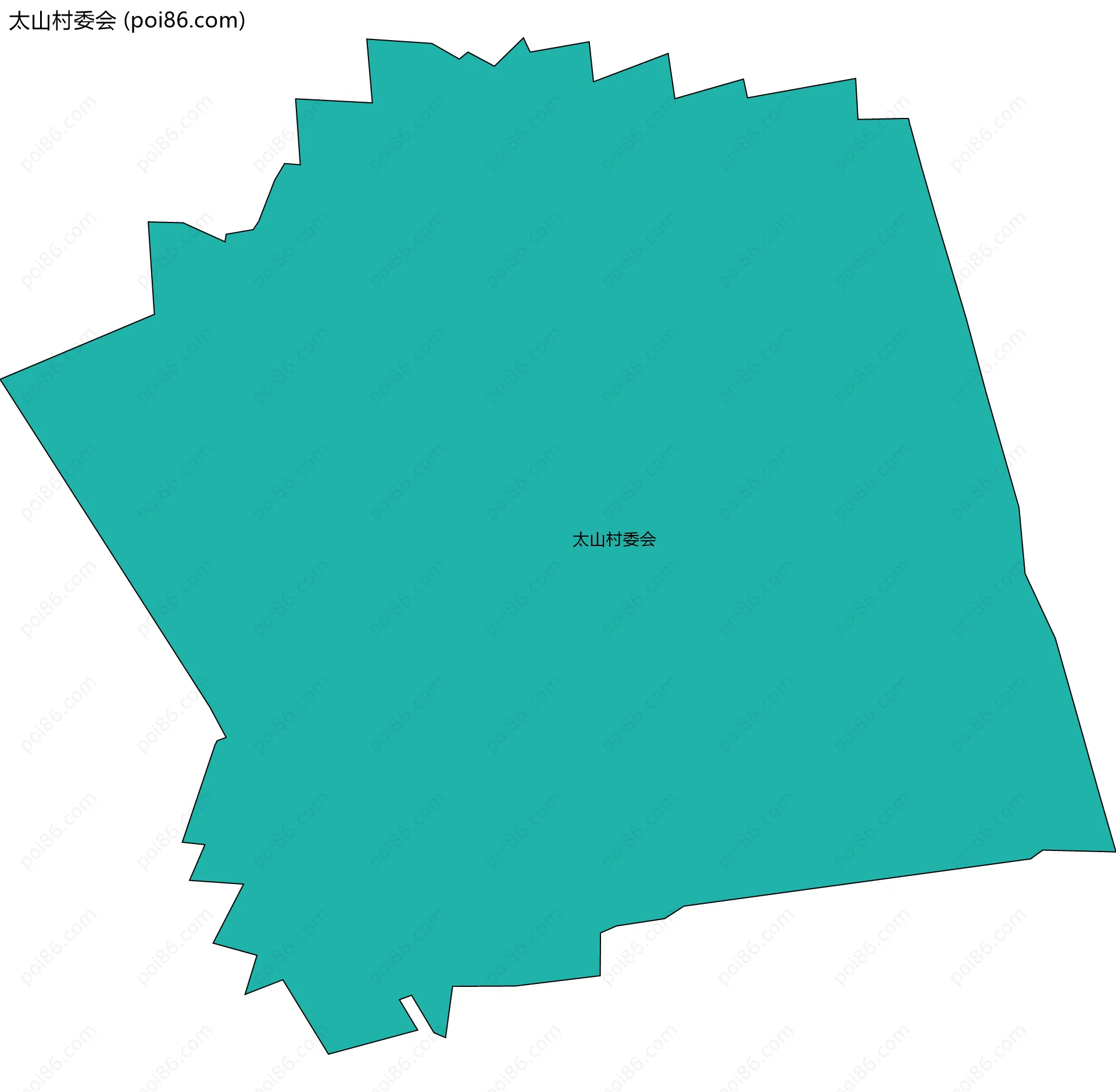 太山村委会边界地图
