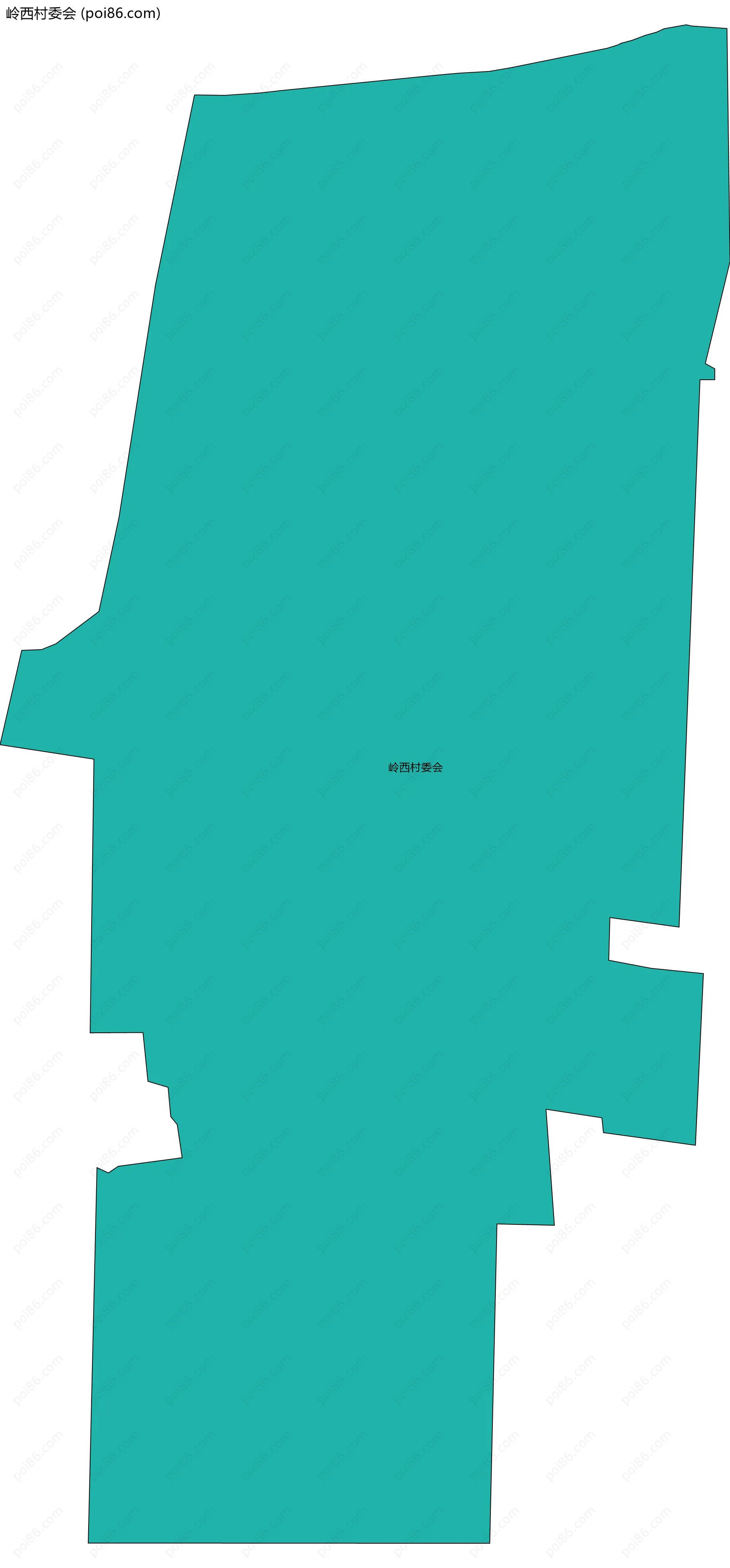 岭西村委会边界地图