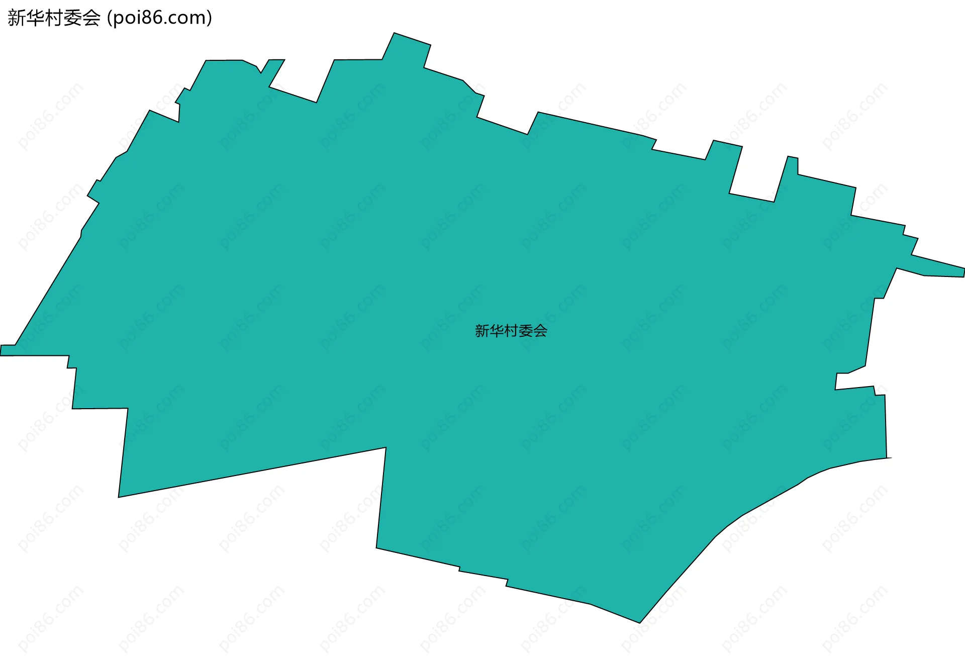 新华村委会边界地图