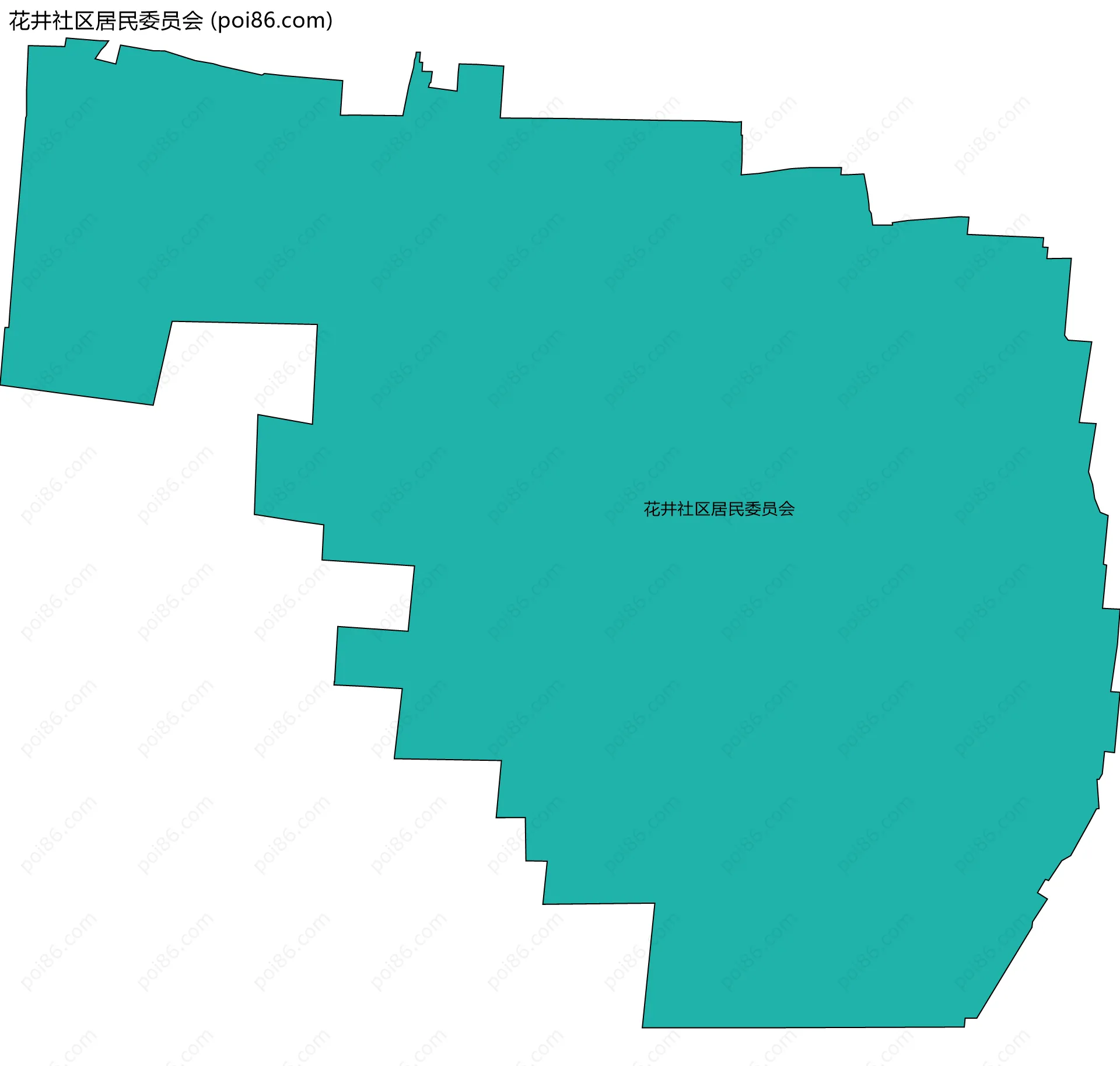 花井社区居民委员会边界地图