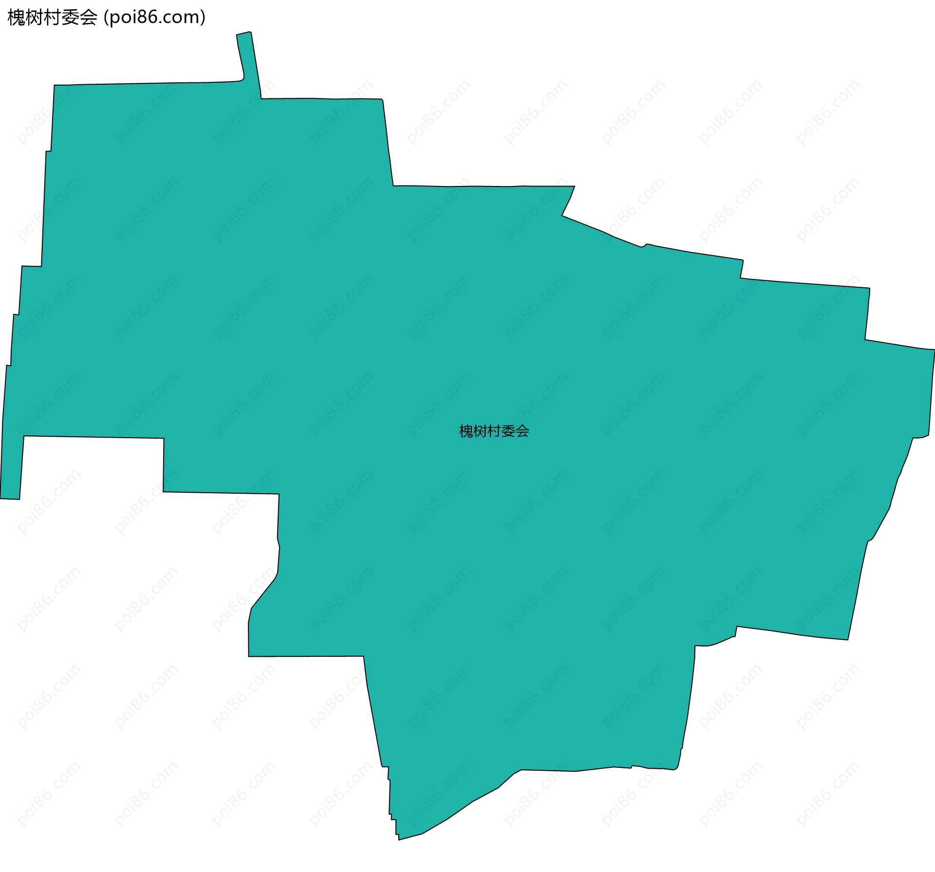 槐树村委会边界地图
