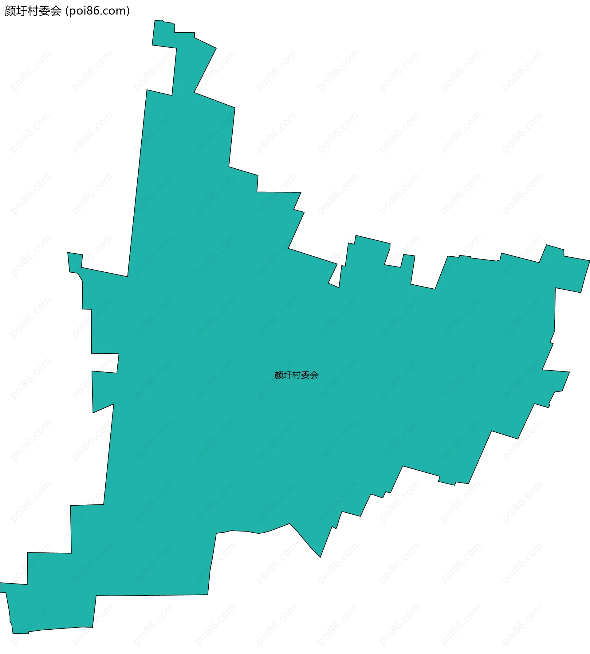 颜圩村委会边界地图
