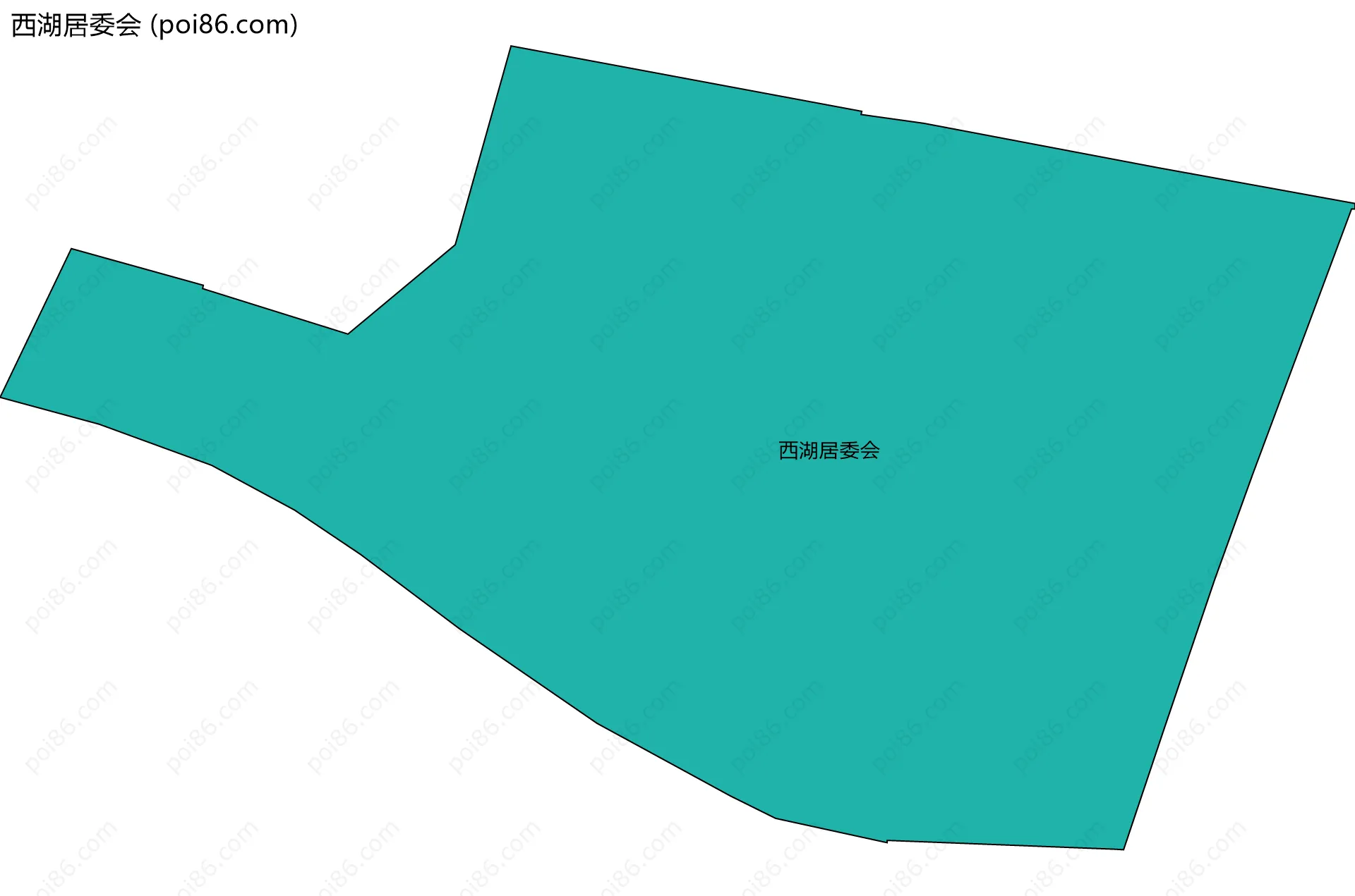 西湖居委会边界地图