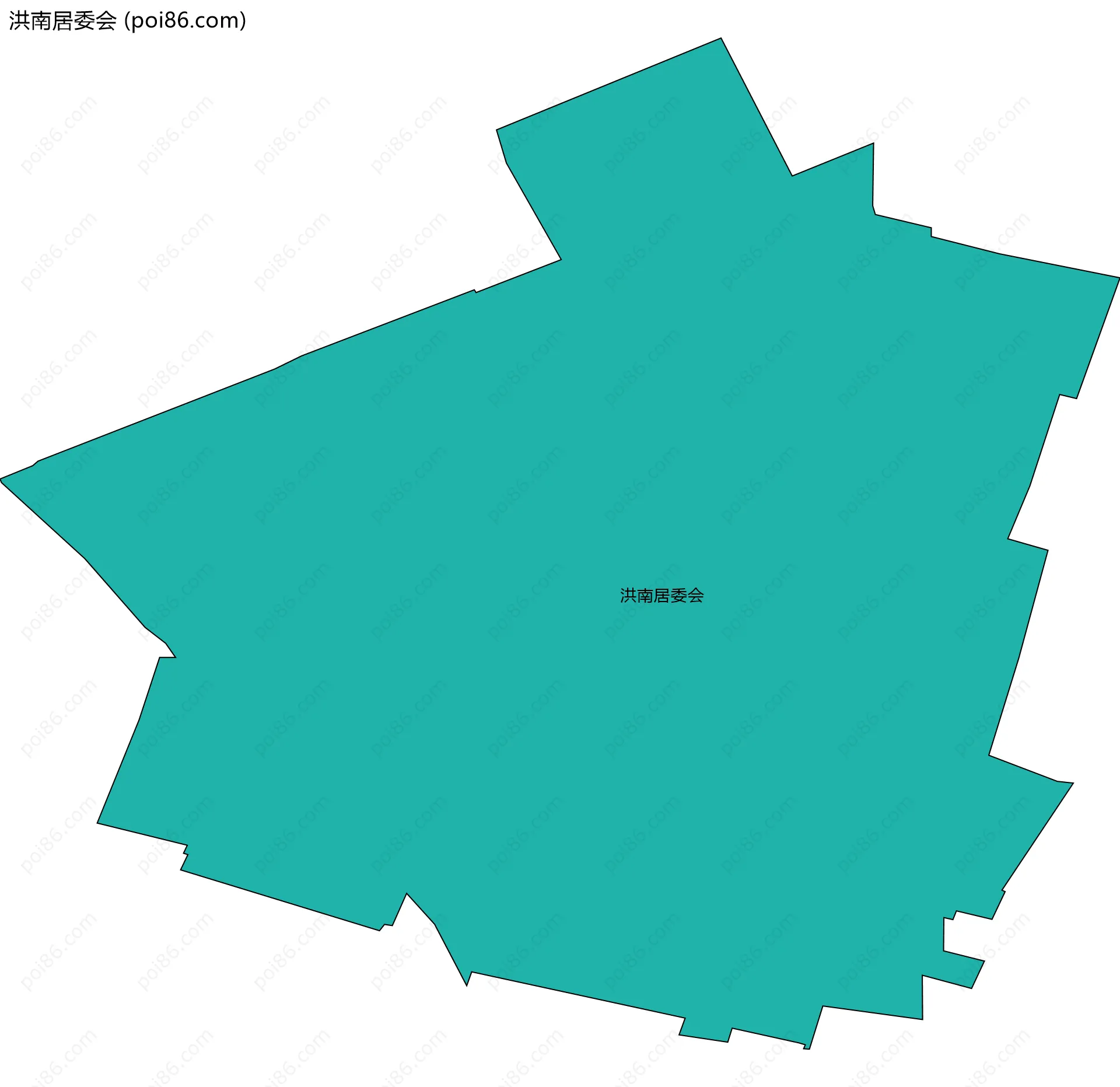 洪南居委会边界地图
