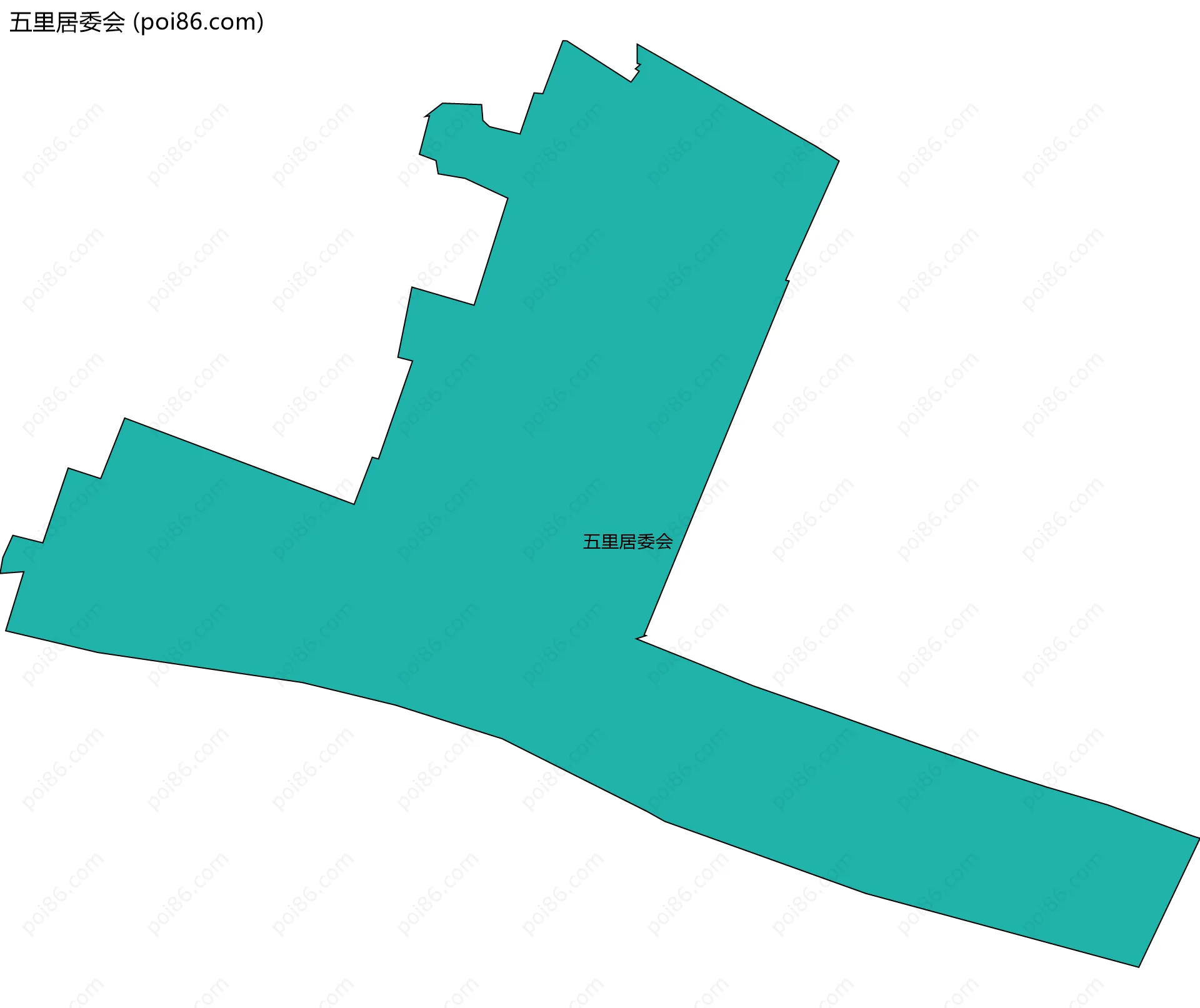 五里居委会边界地图