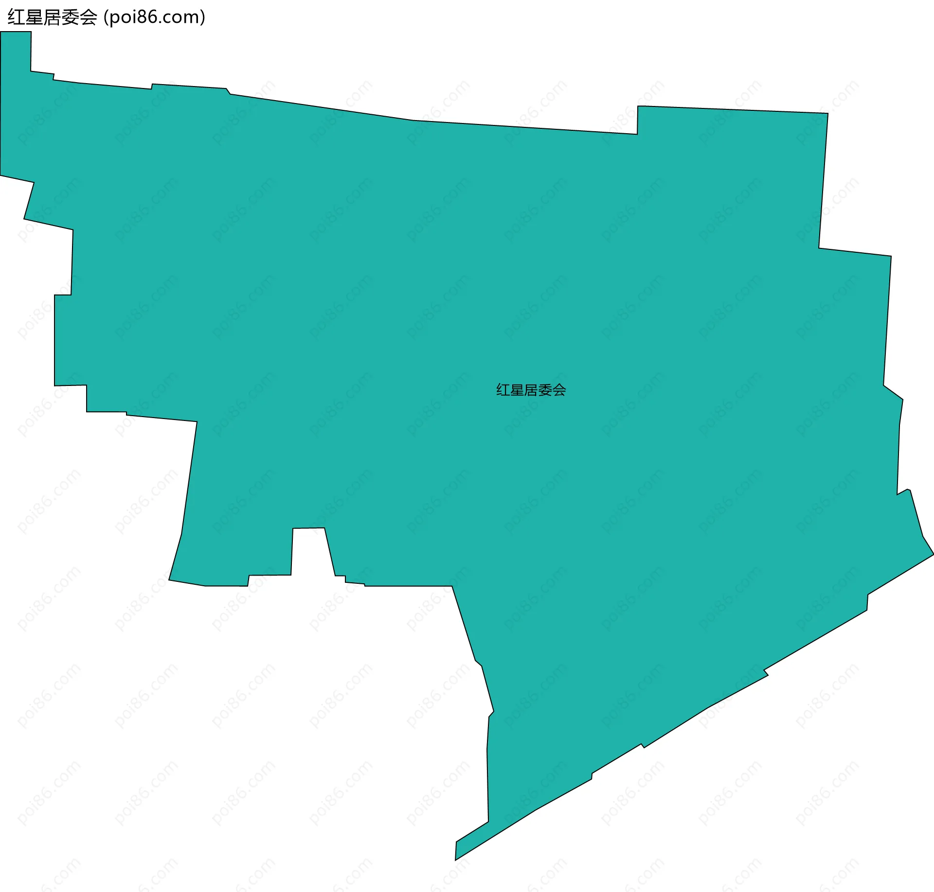 红星居委会边界地图