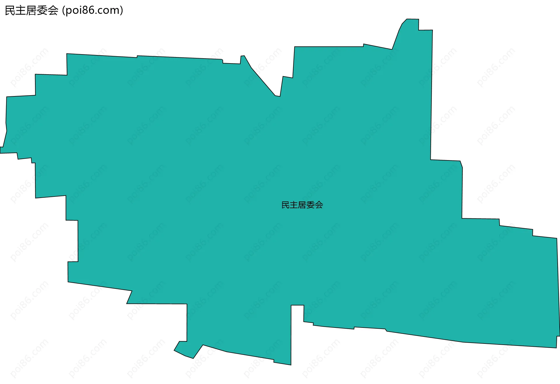 民主居委会边界地图