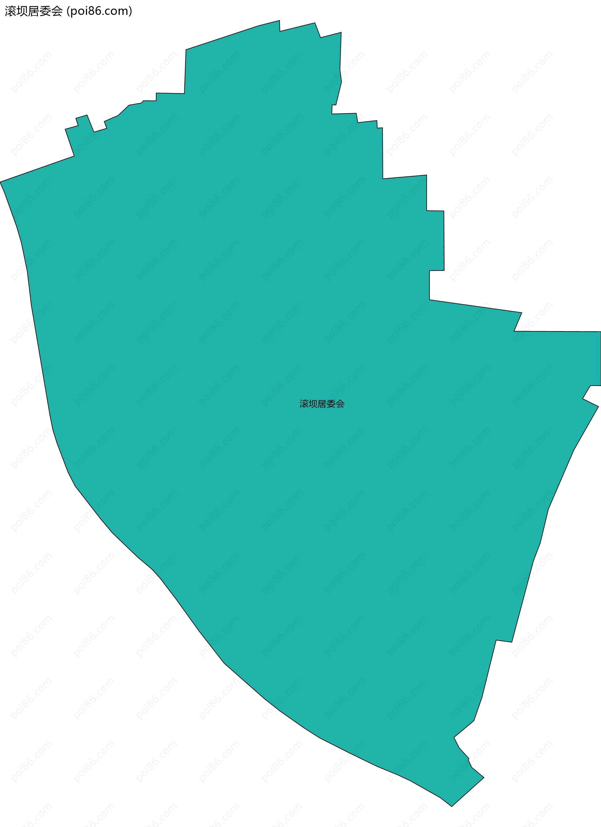 滚坝居委会边界地图