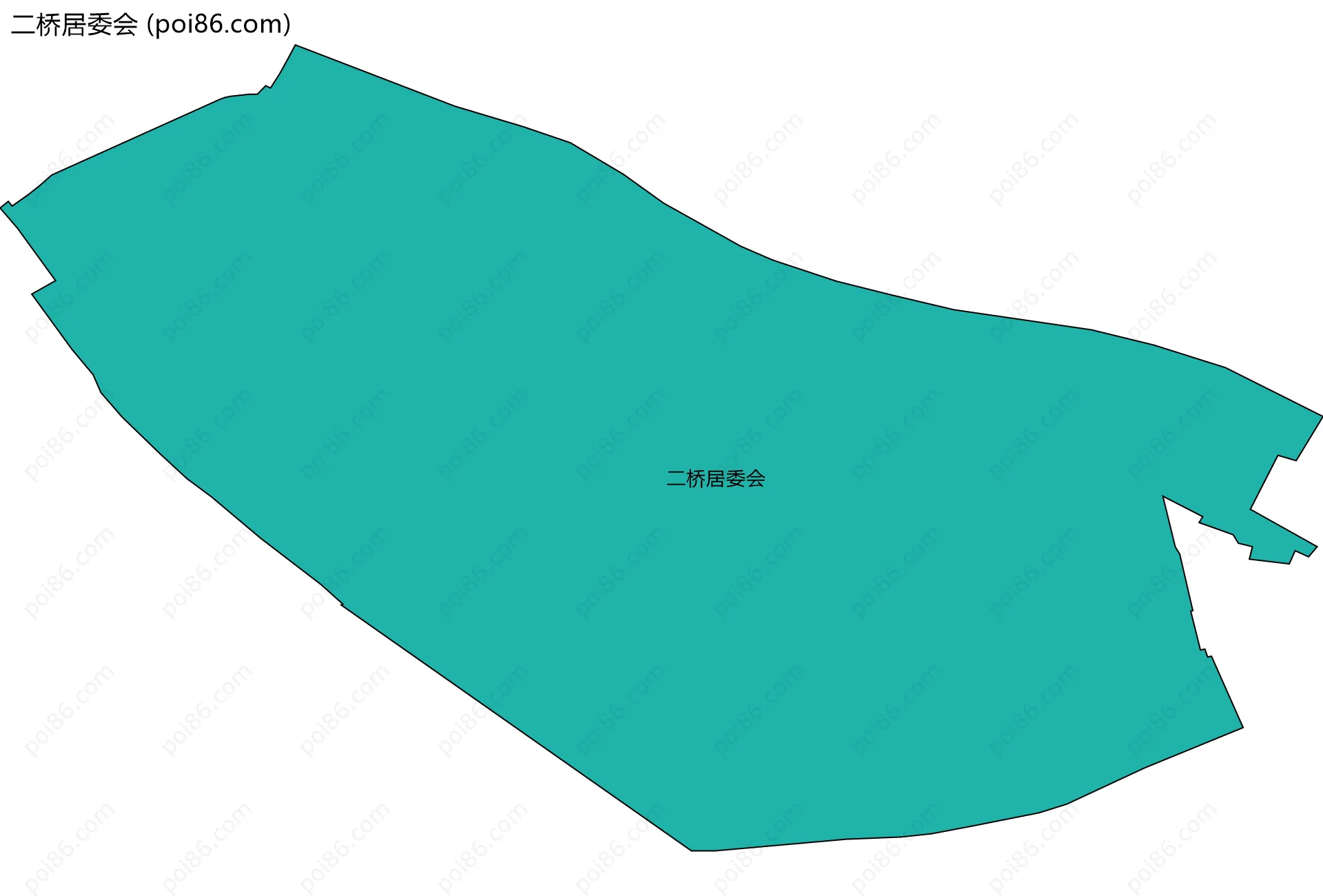 二桥居委会边界地图