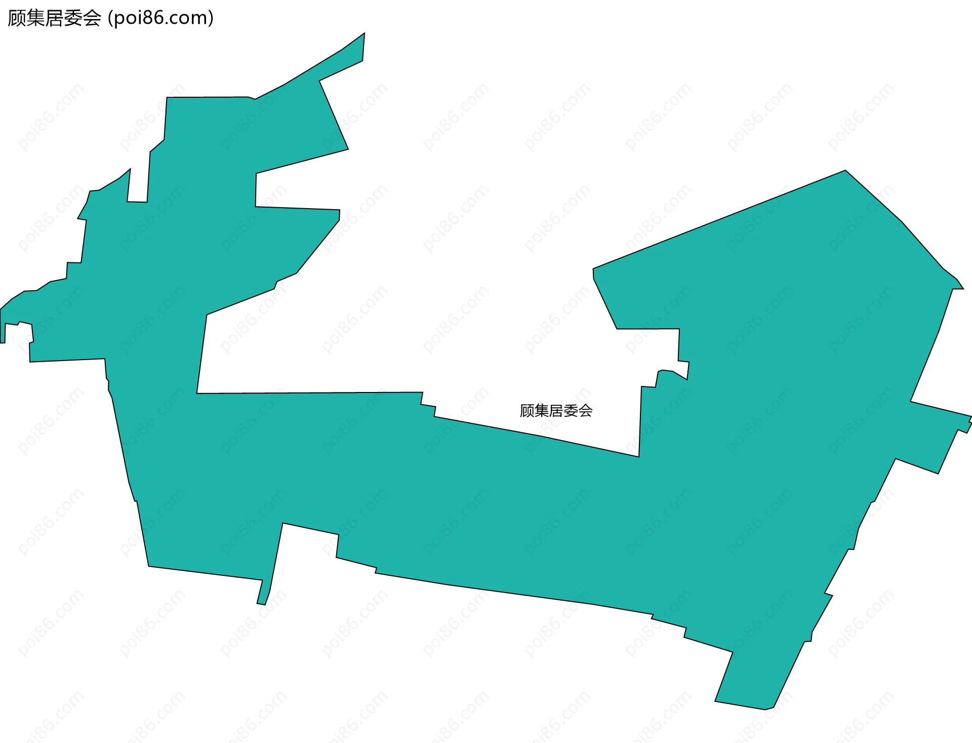 顾集居委会边界地图