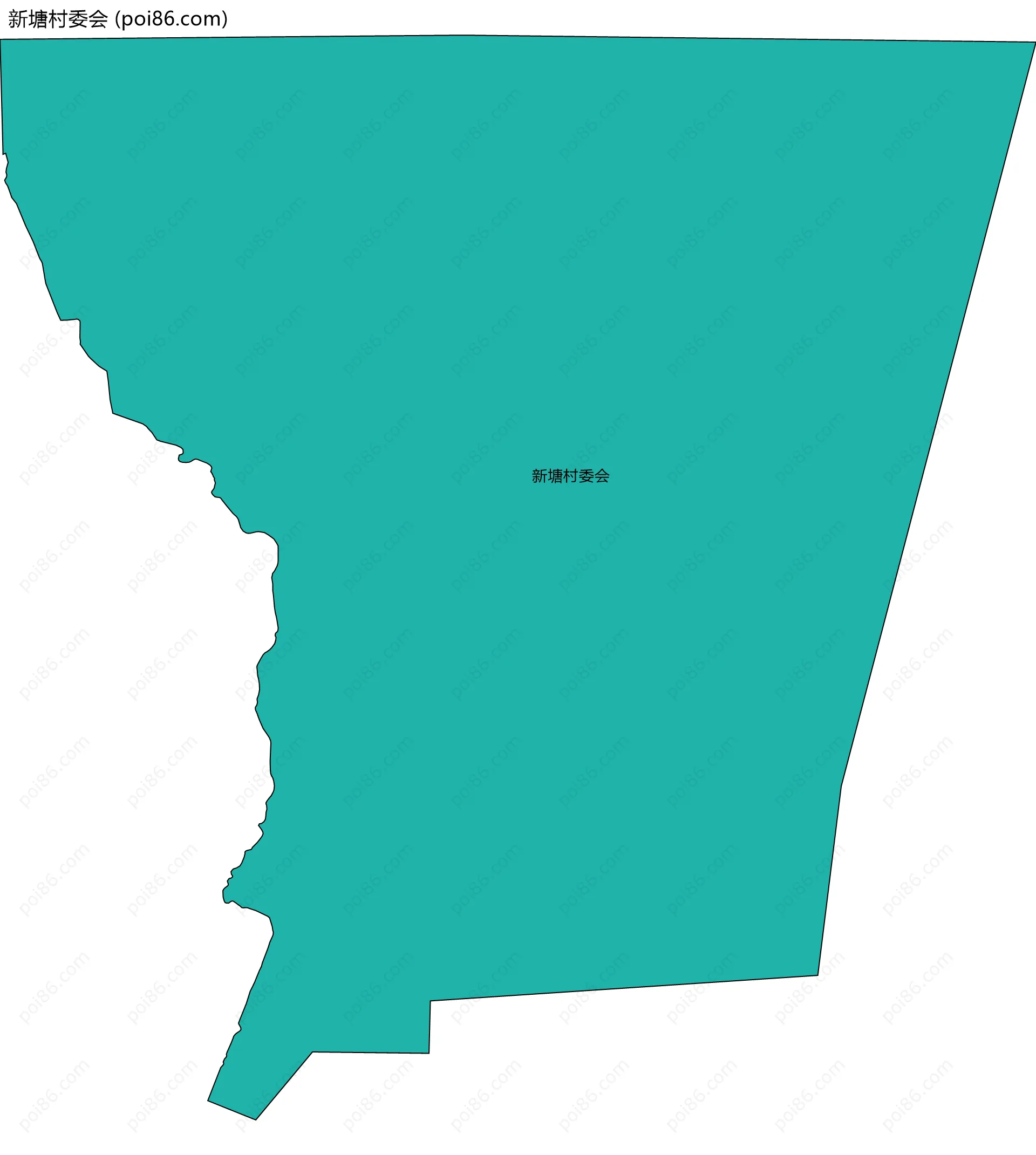 新塘村委会边界地图