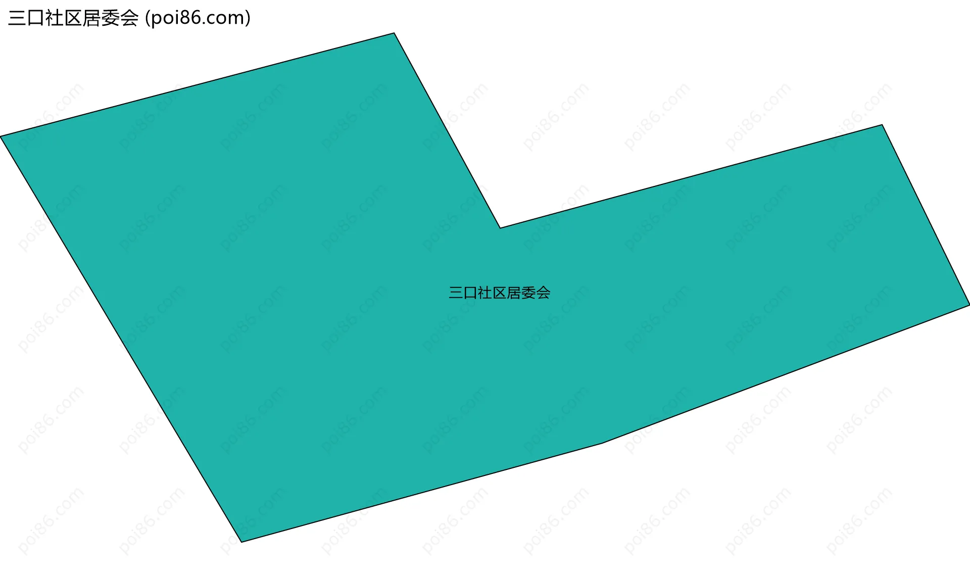 三口社区居委会边界地图