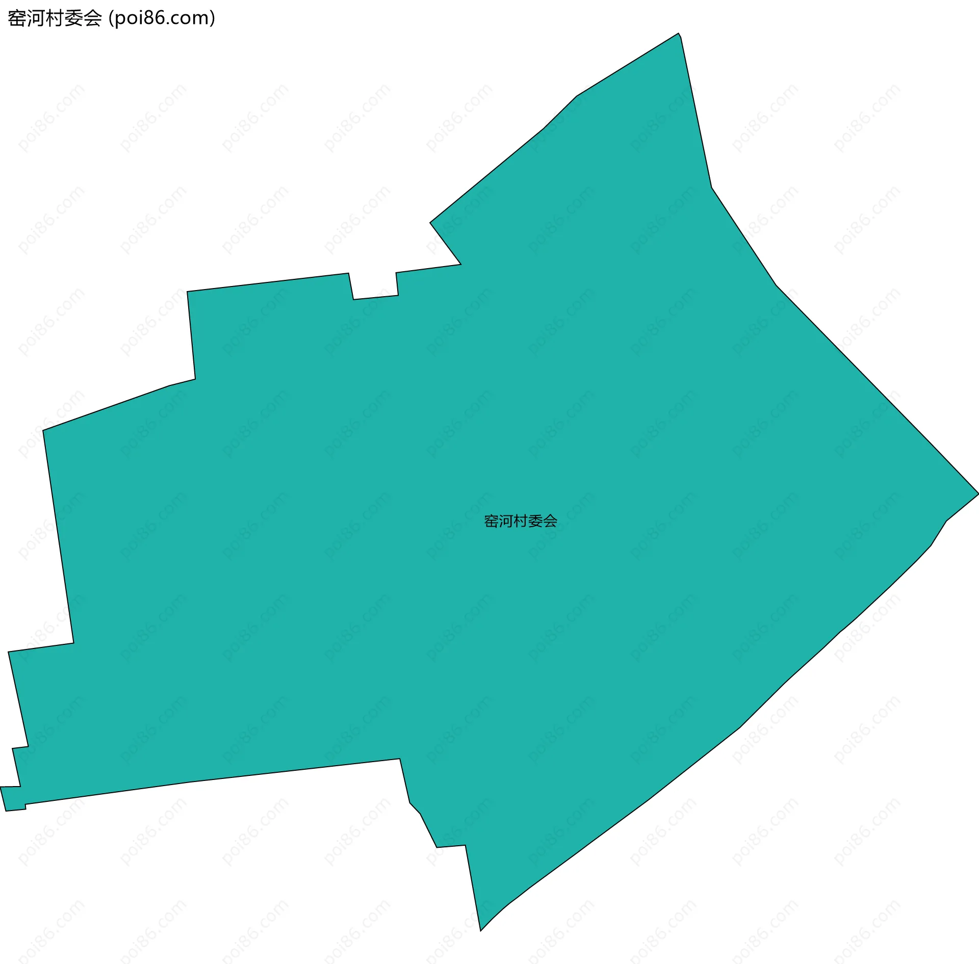 窑河村委会边界地图