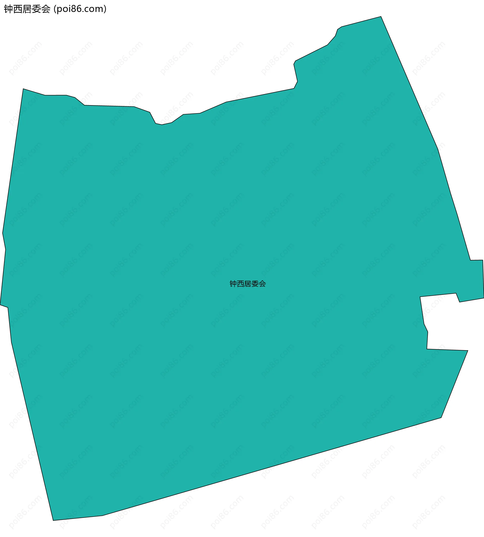 钟西居委会边界地图