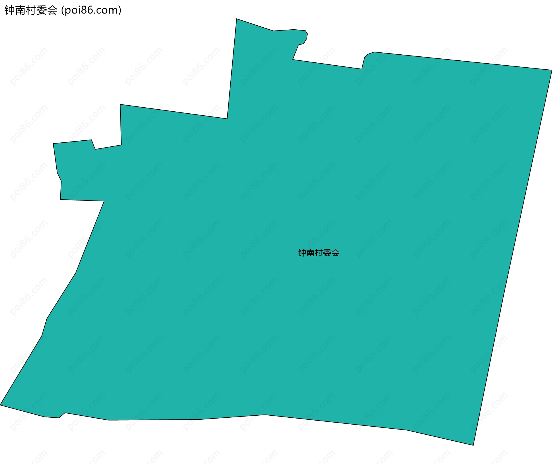 钟南村委会边界地图