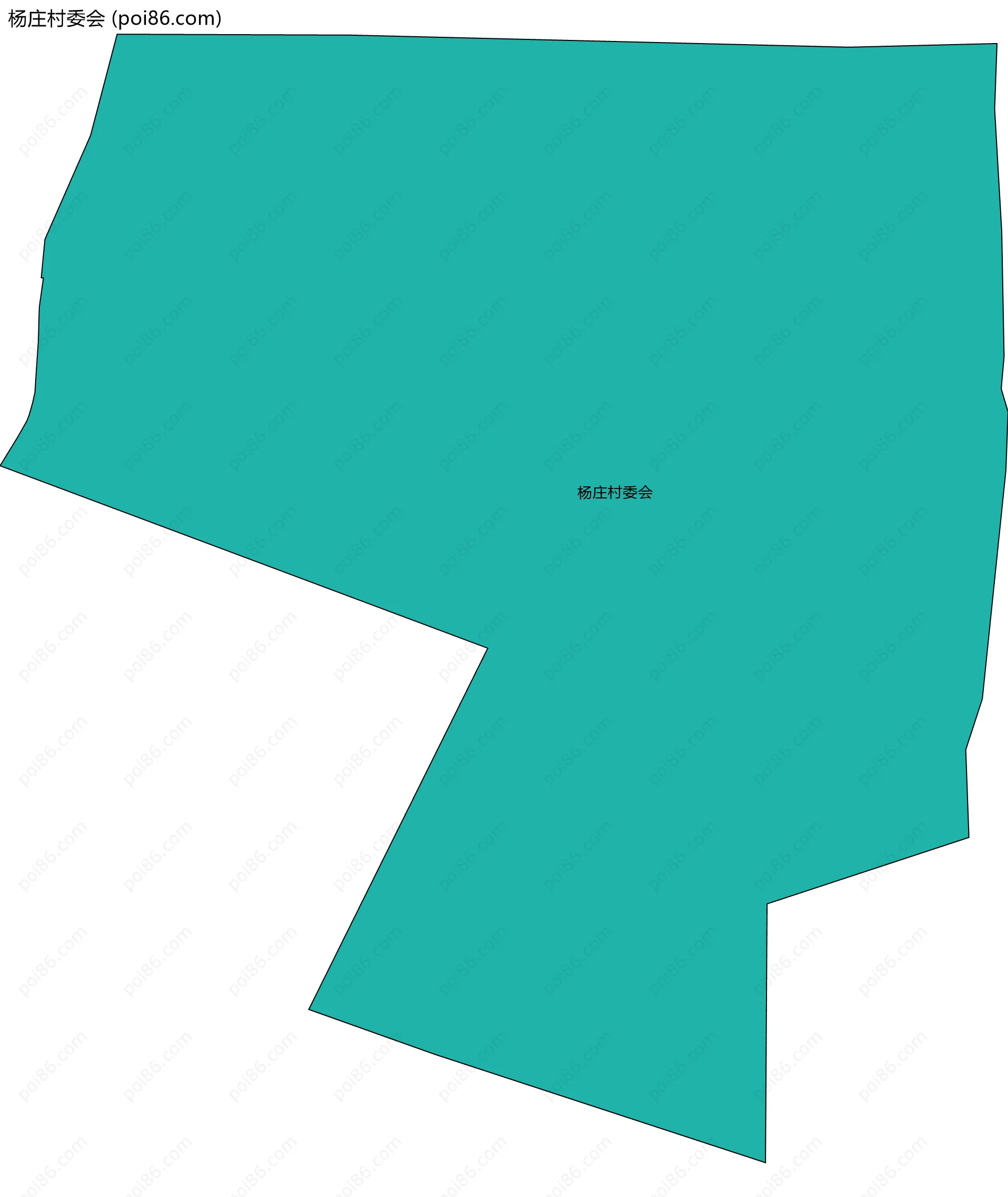 杨庄村委会边界地图