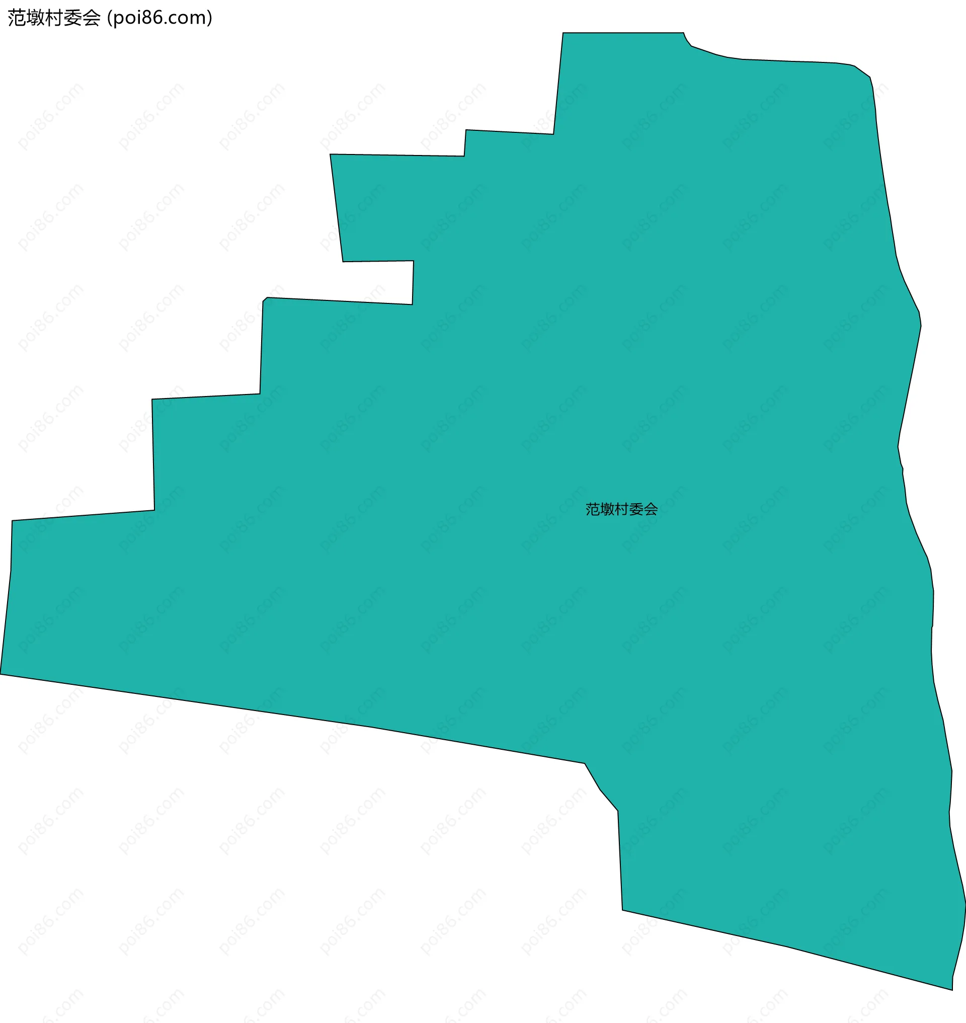 范墩村委会边界地图