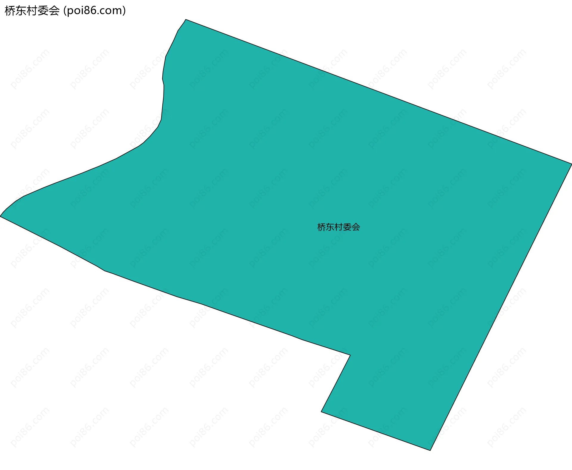 桥东村委会边界地图
