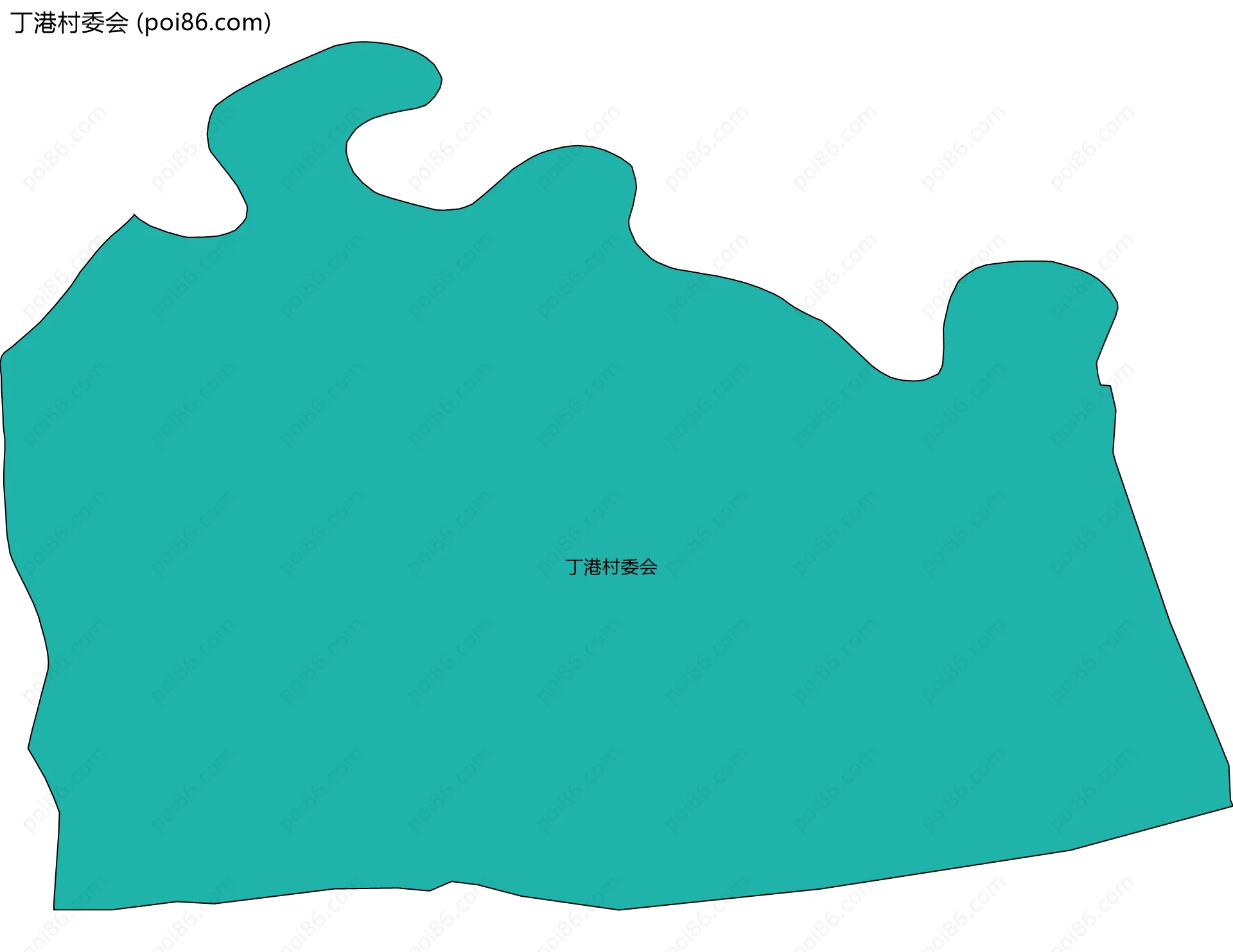 丁港村委会边界地图