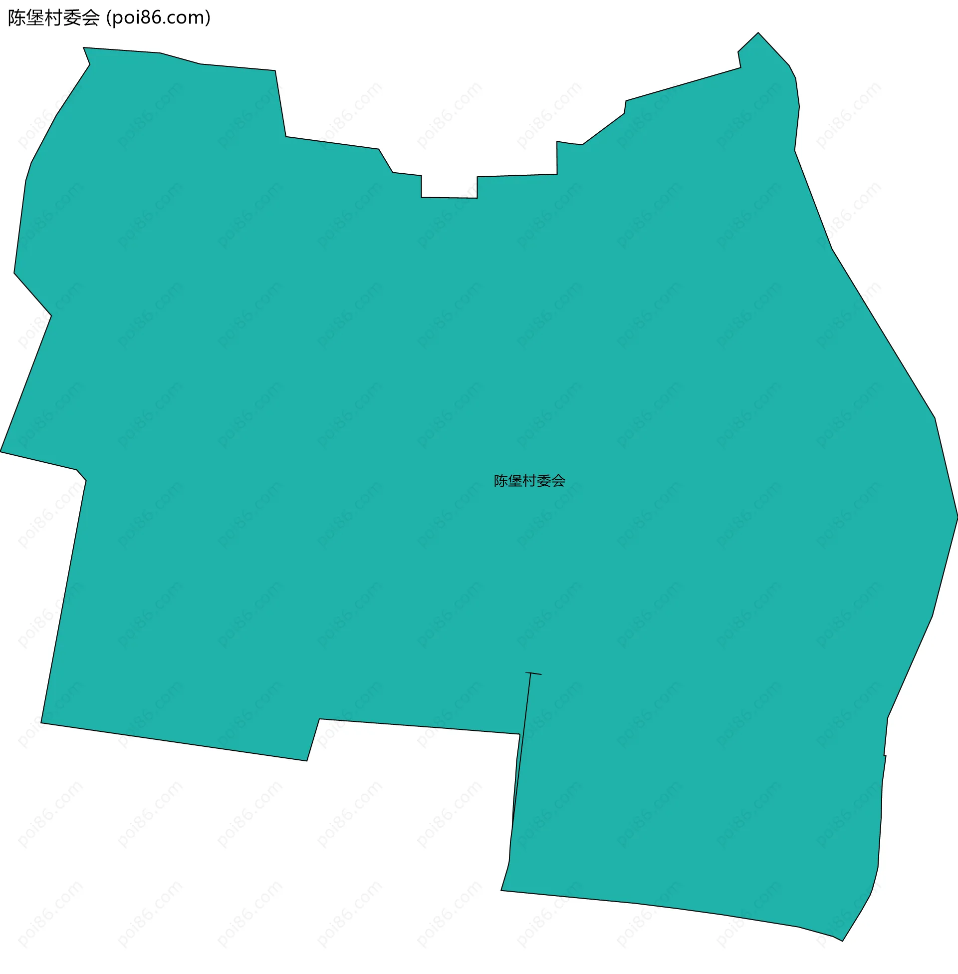 陈堡村委会边界地图