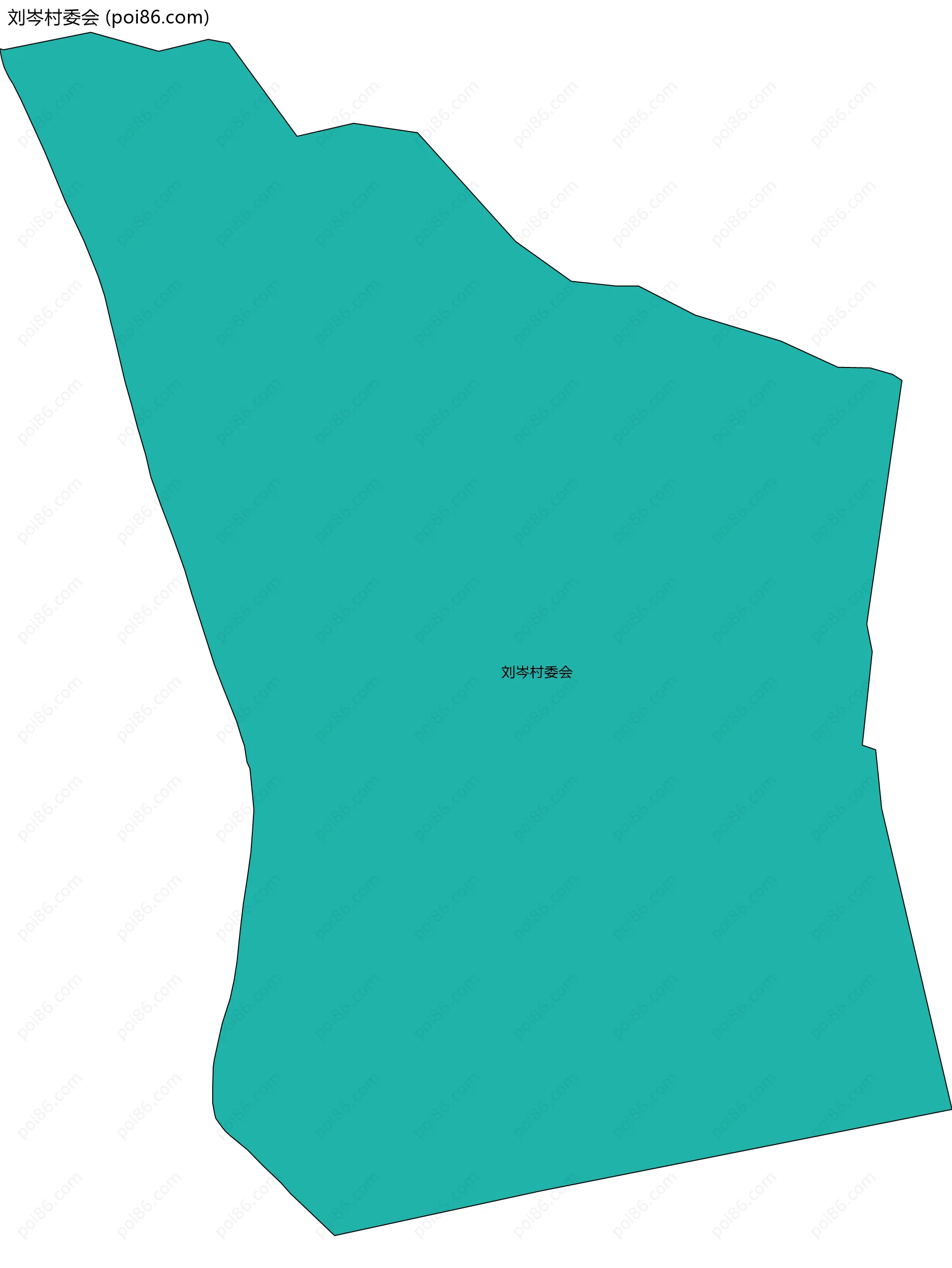 刘岑村委会边界地图