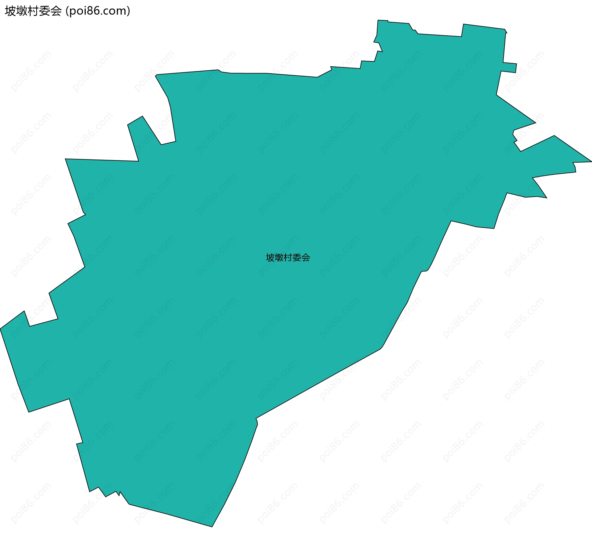 坡墩村委会边界地图