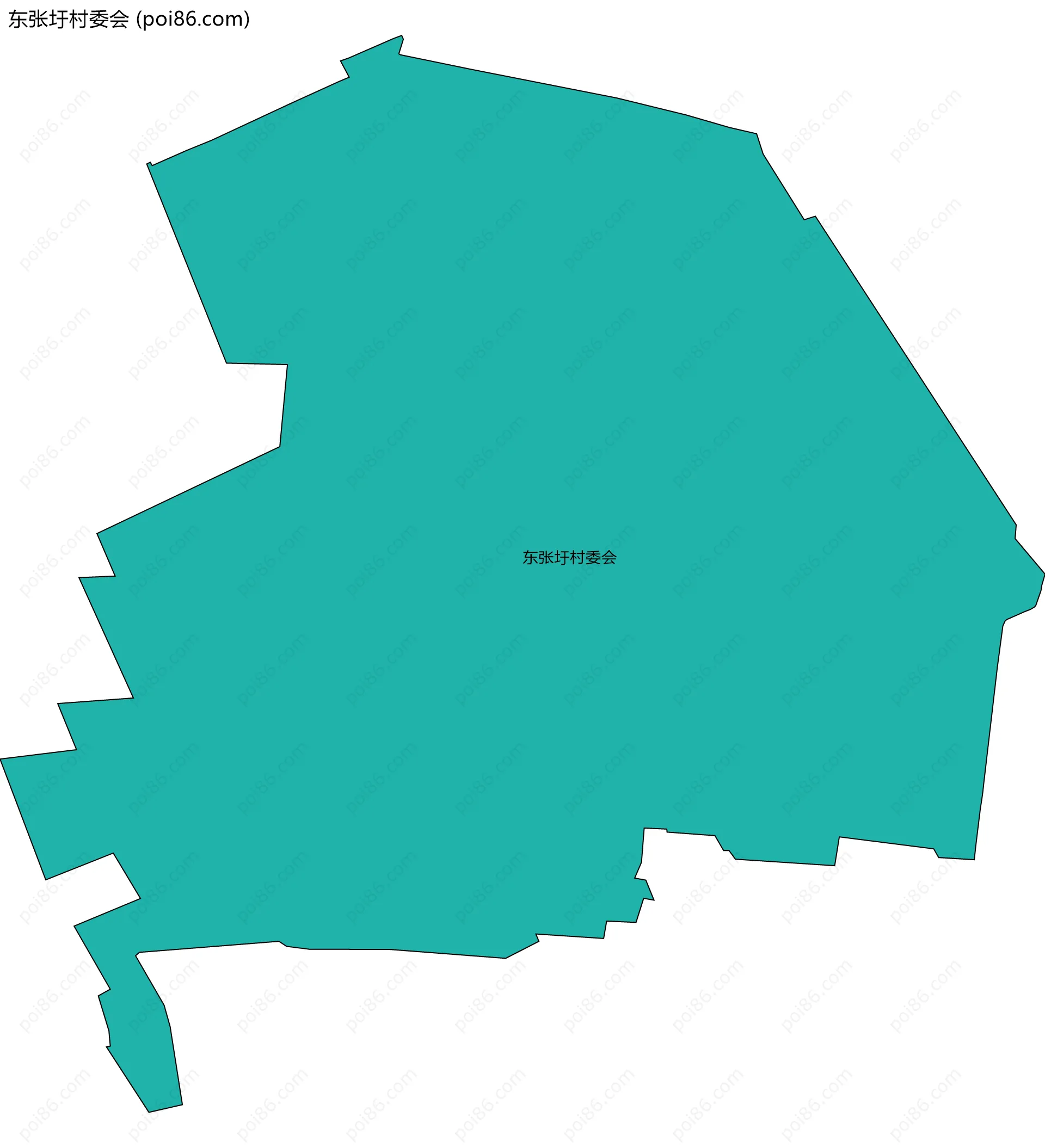 东张圩村委会边界地图
