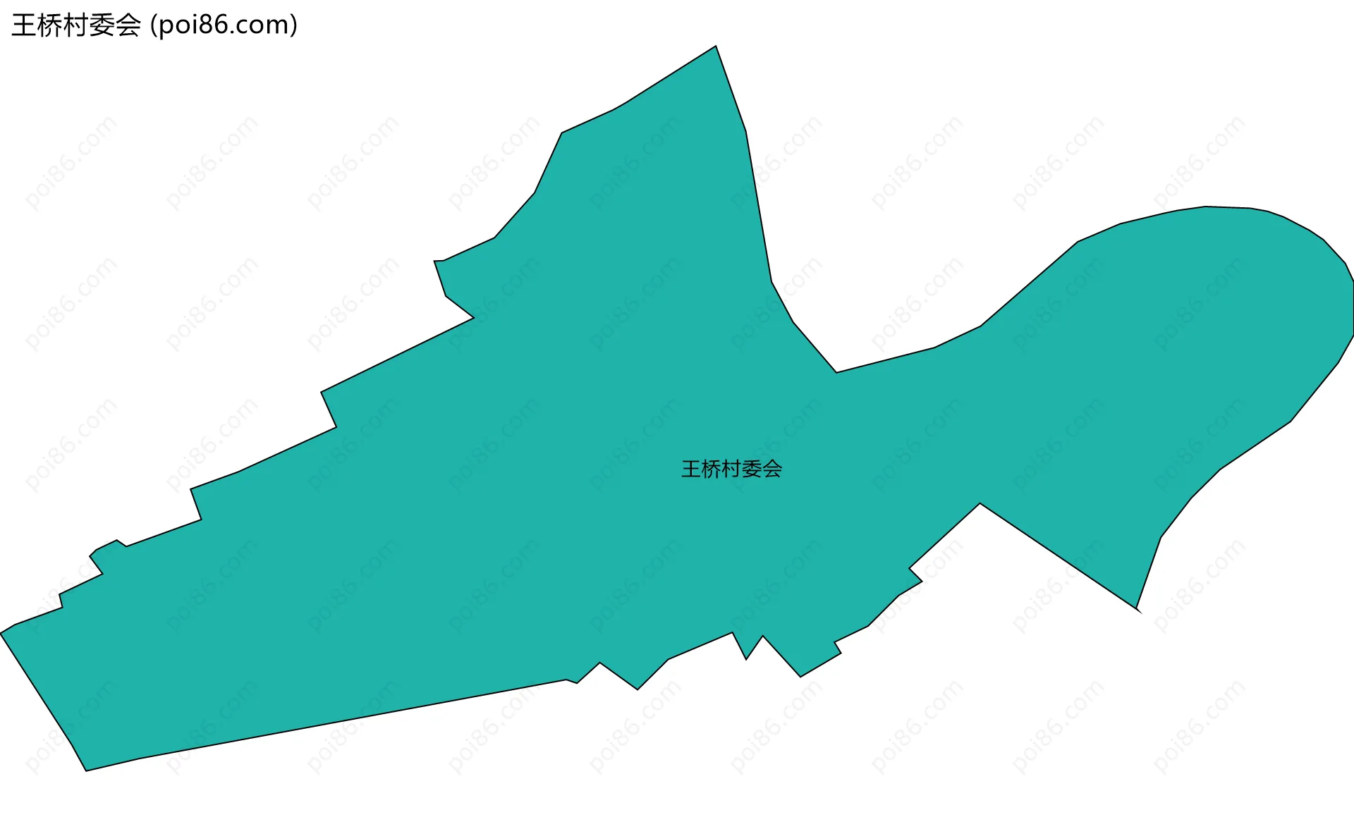 王桥村委会边界地图