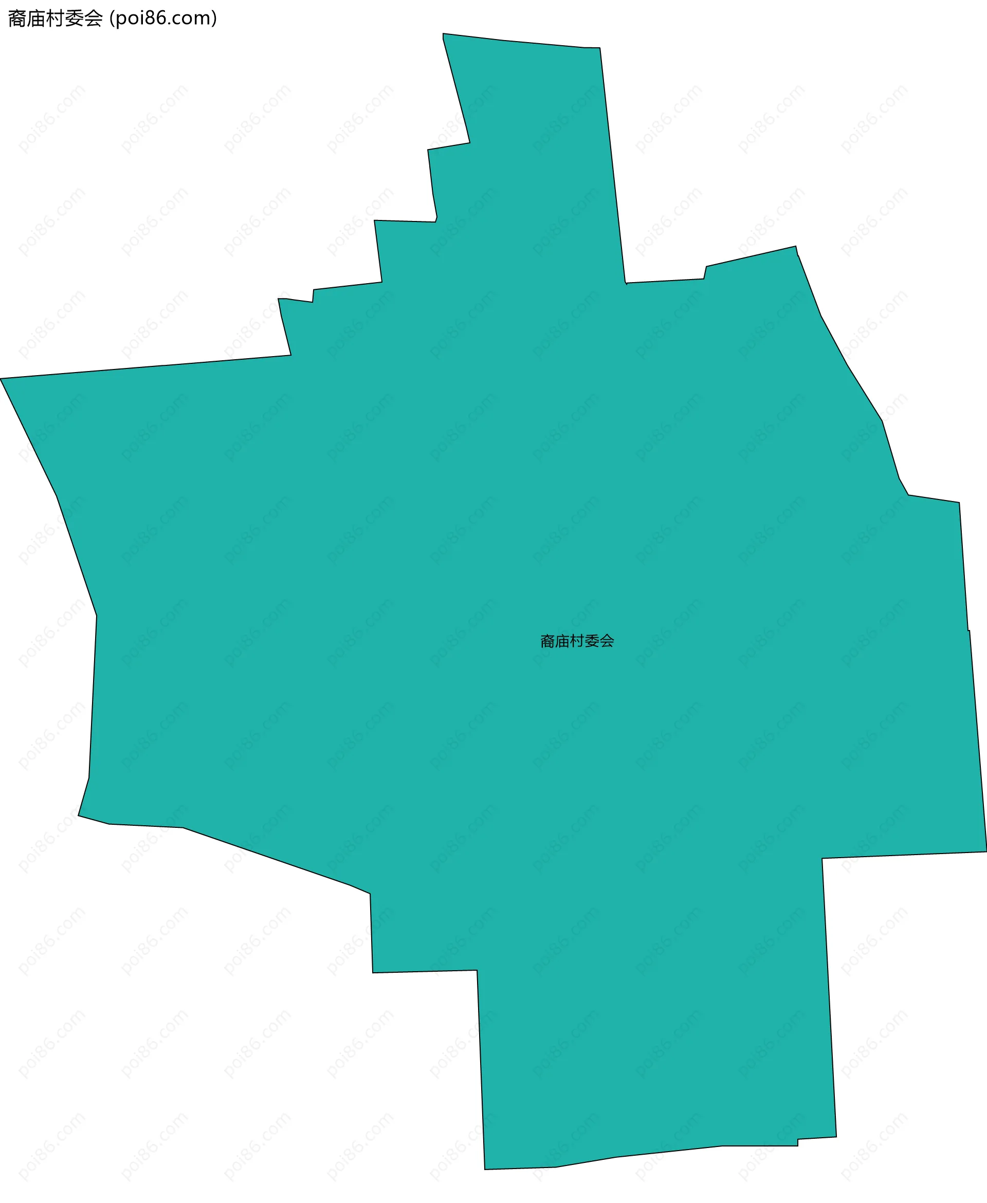 裔庙村委会边界地图