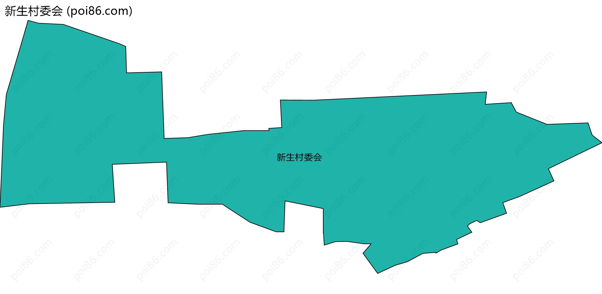 新生村委会边界地图