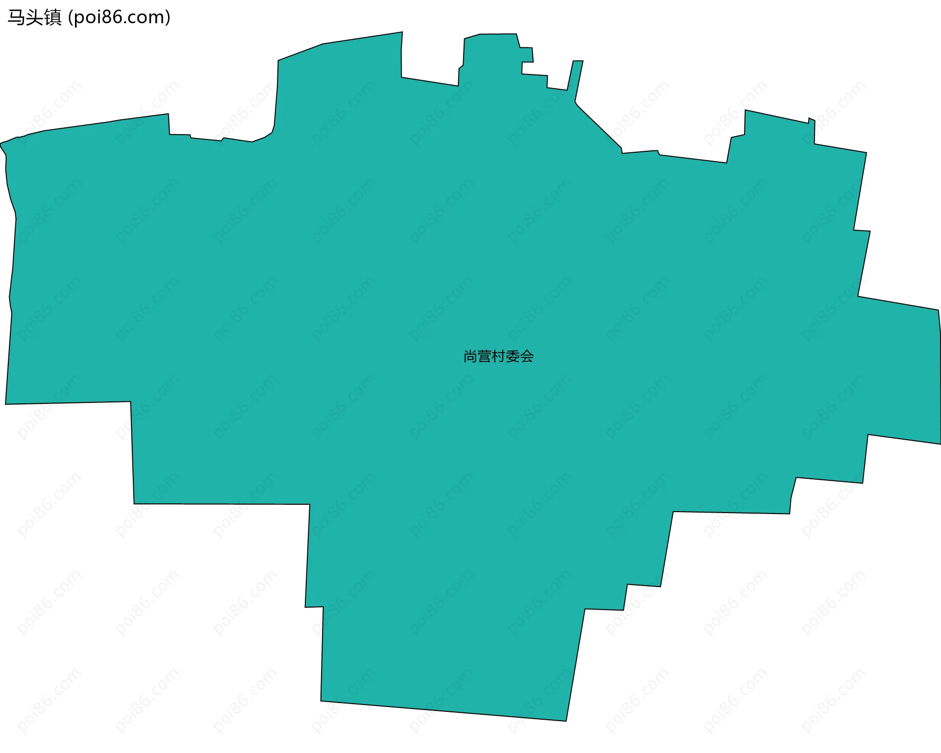 马头镇边界地图(五级行政区划)