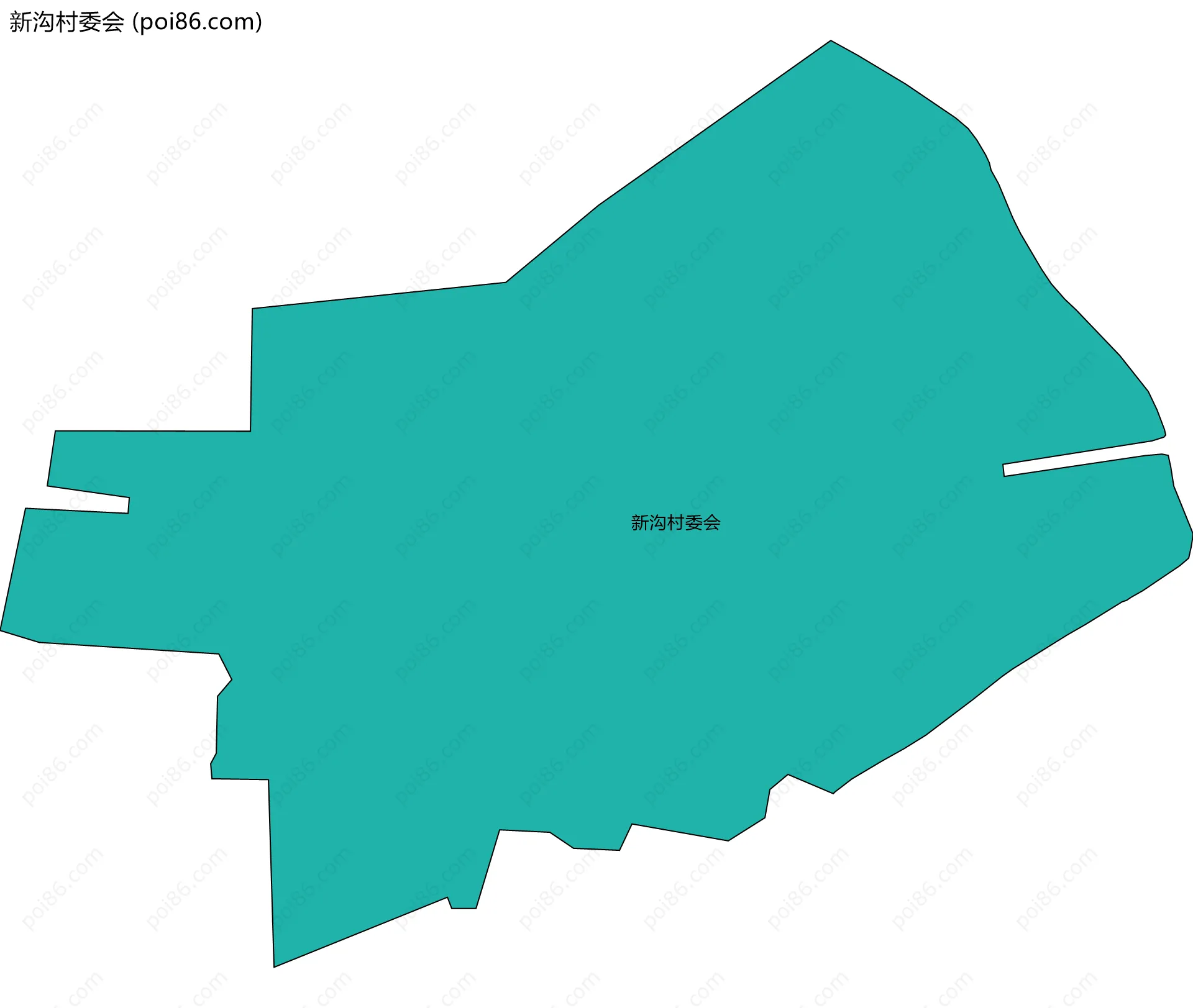 新沟村委会边界地图