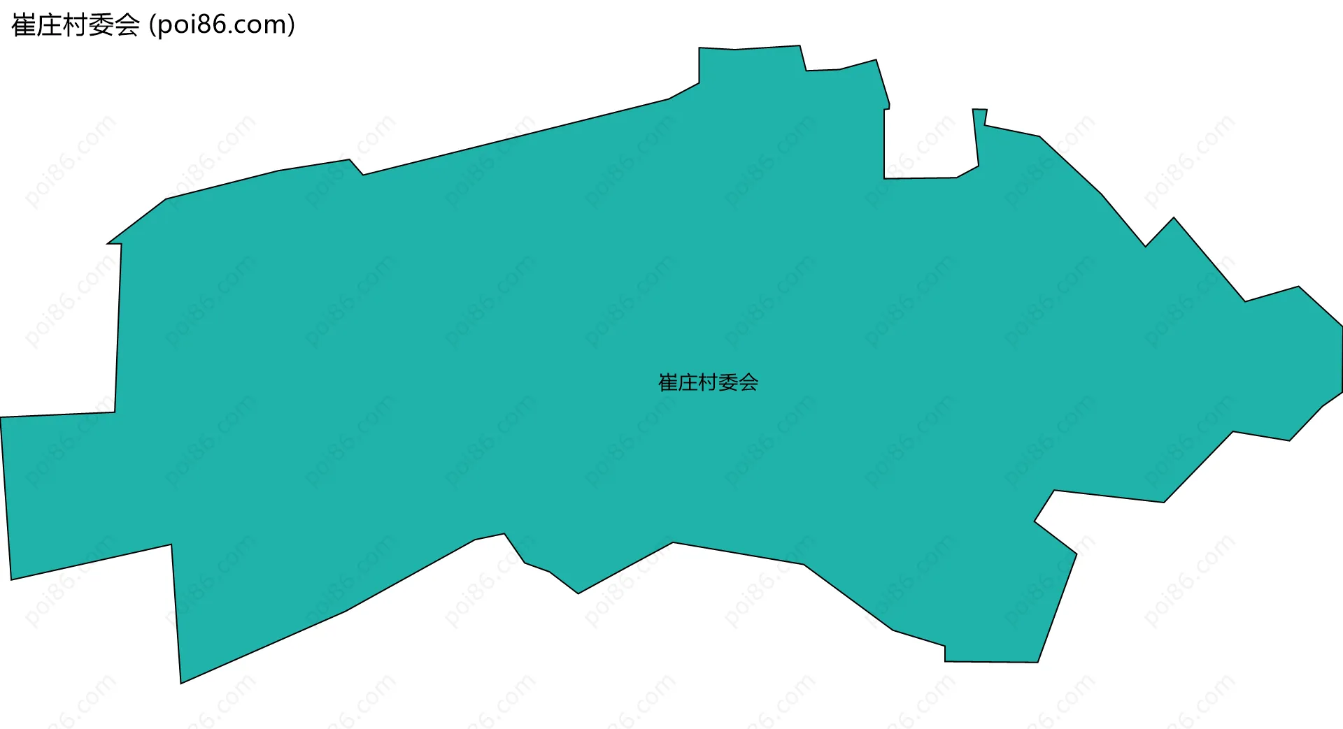 崔庄村委会边界地图