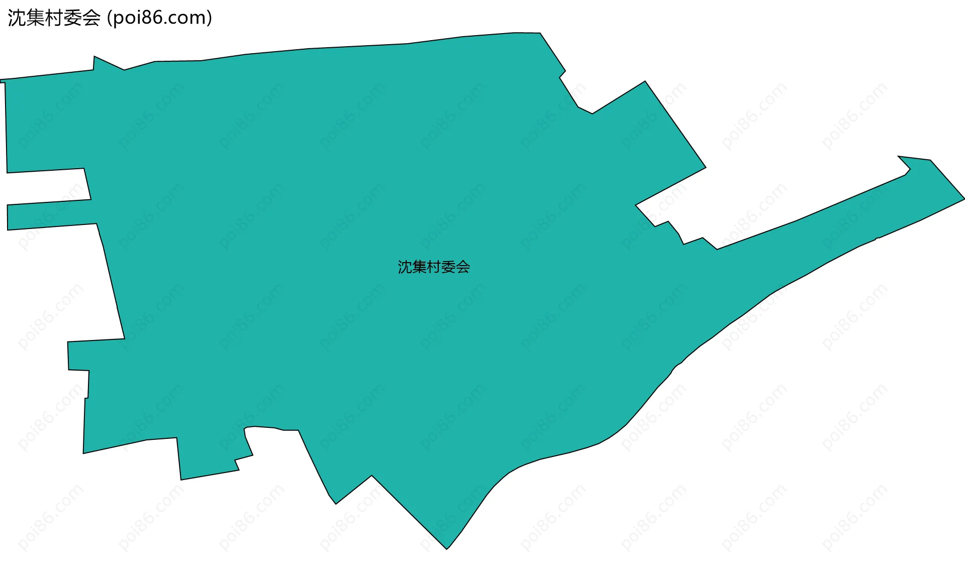 沈集村委会边界地图