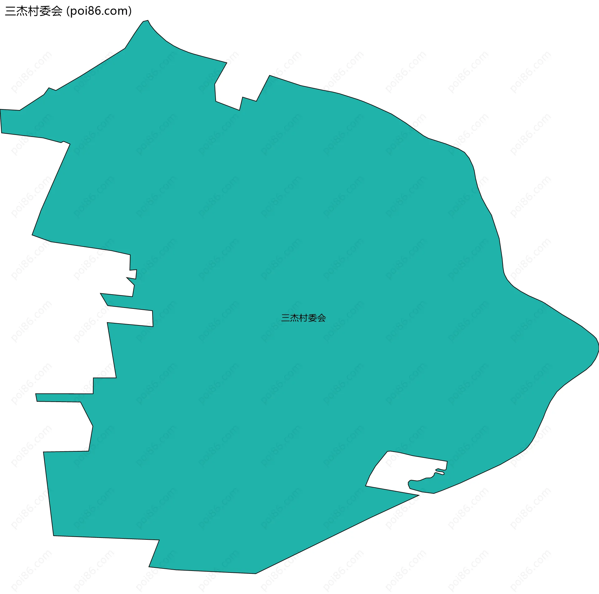 三杰村委会边界地图