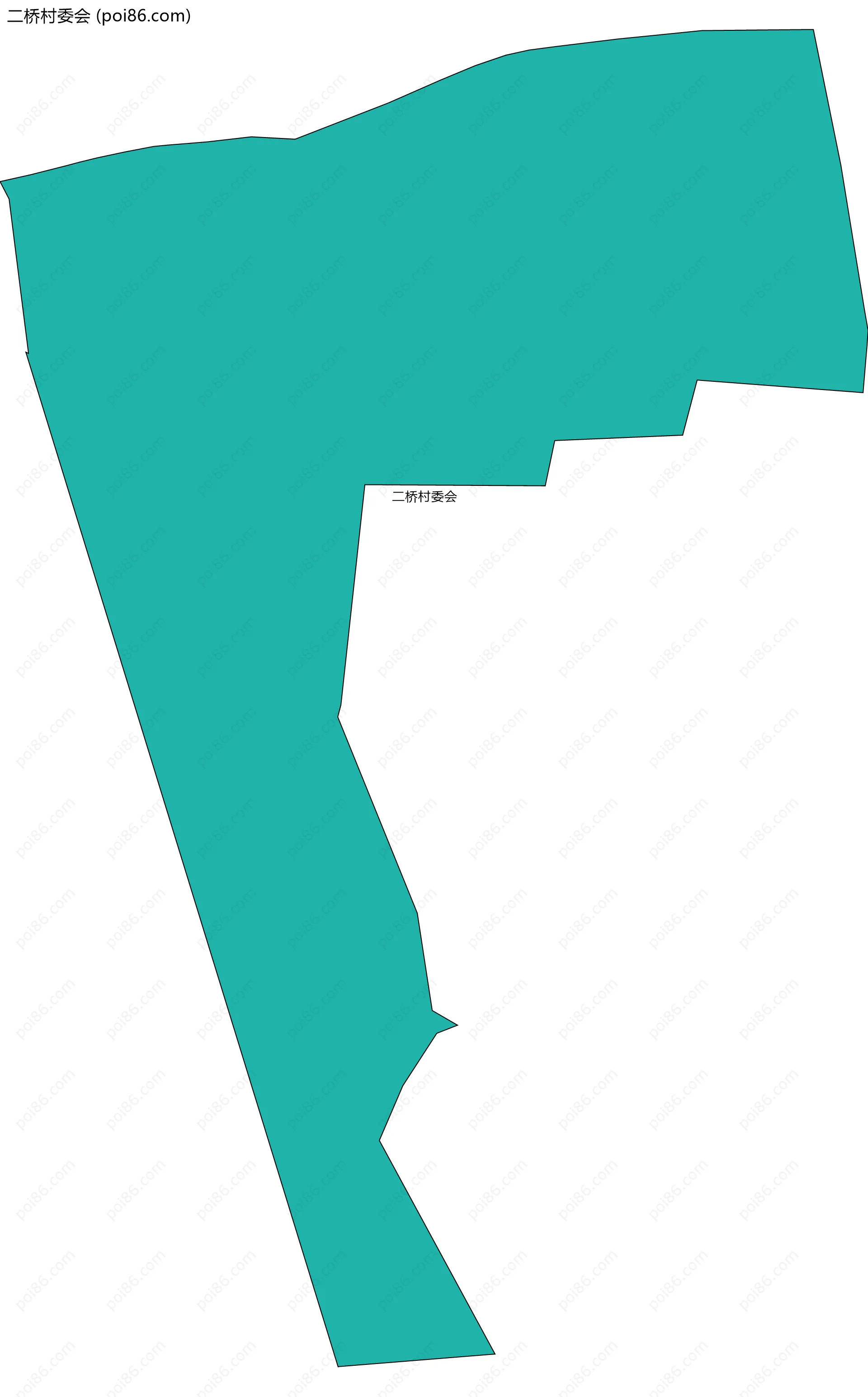 二桥村委会边界地图