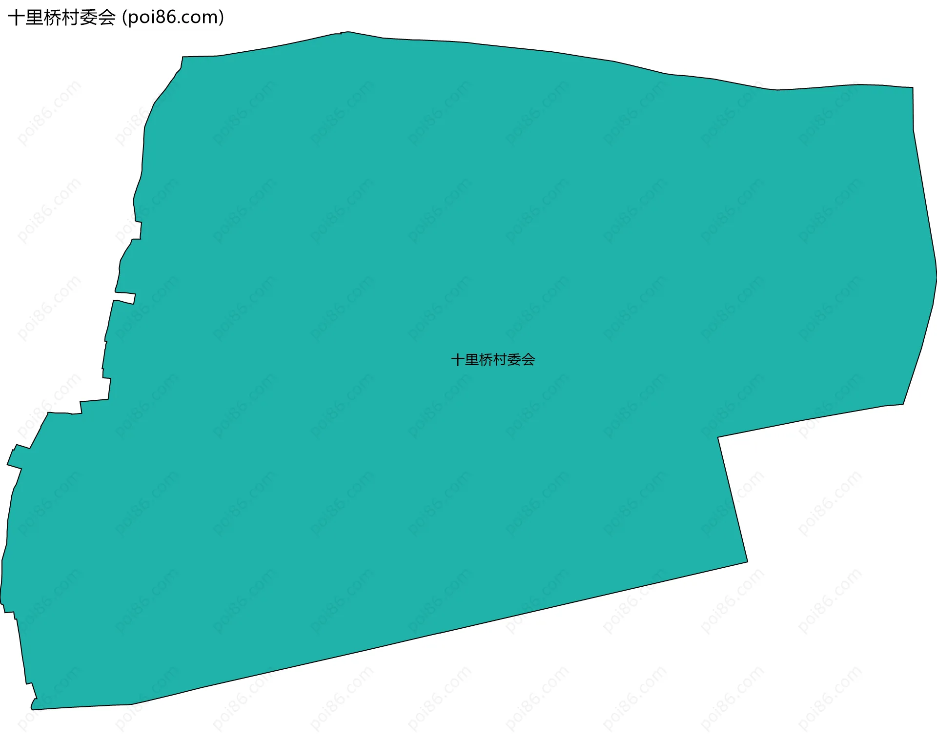 十里桥村委会边界地图