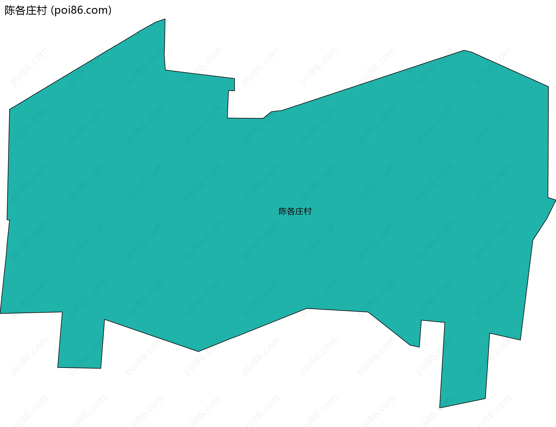 陈各庄村边界地图