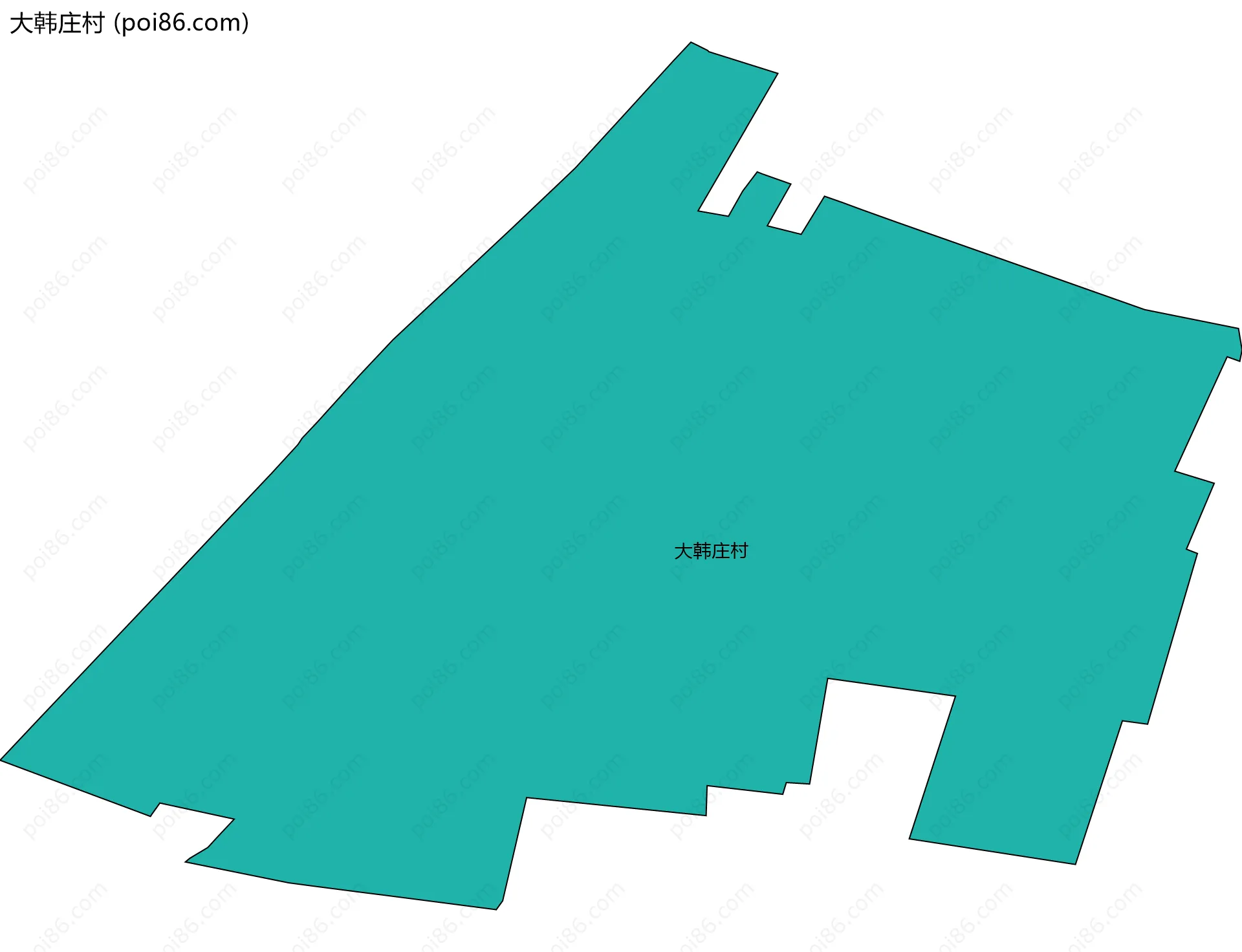 大韩庄村边界地图